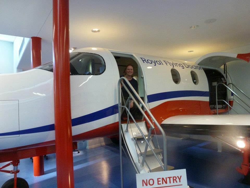 Royal Flying Doctor Service aircraft in Alice Springs