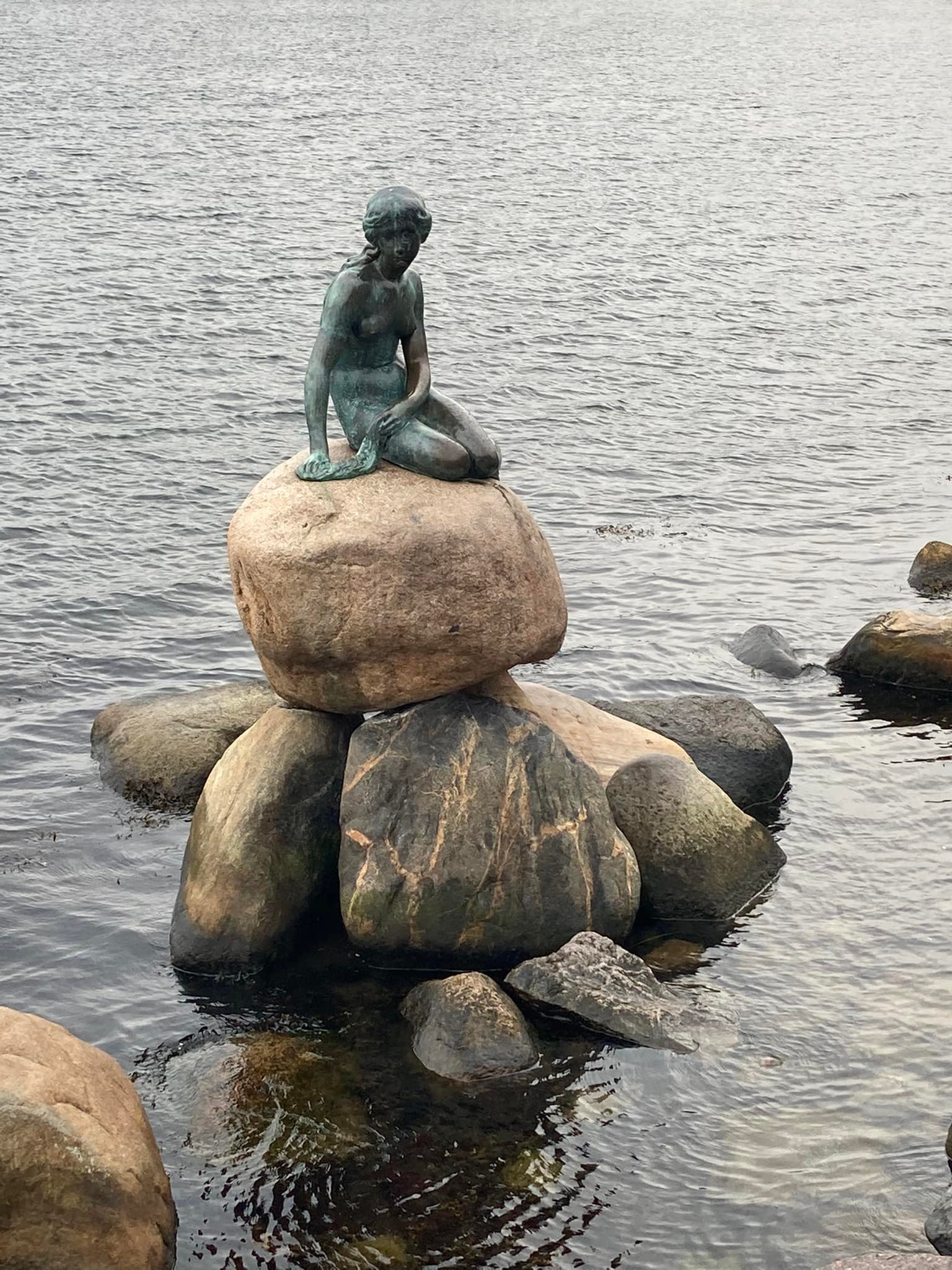 Little Mermaid front view Copenhagen — Two for the Row'd