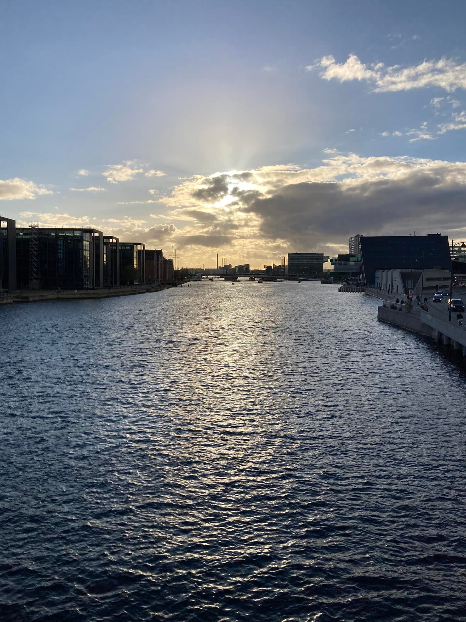 Harbour sunset water view Copenhagen — Two for the Row'd