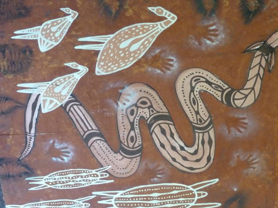 Aboriginal artwork seen during our Daydream Island visit