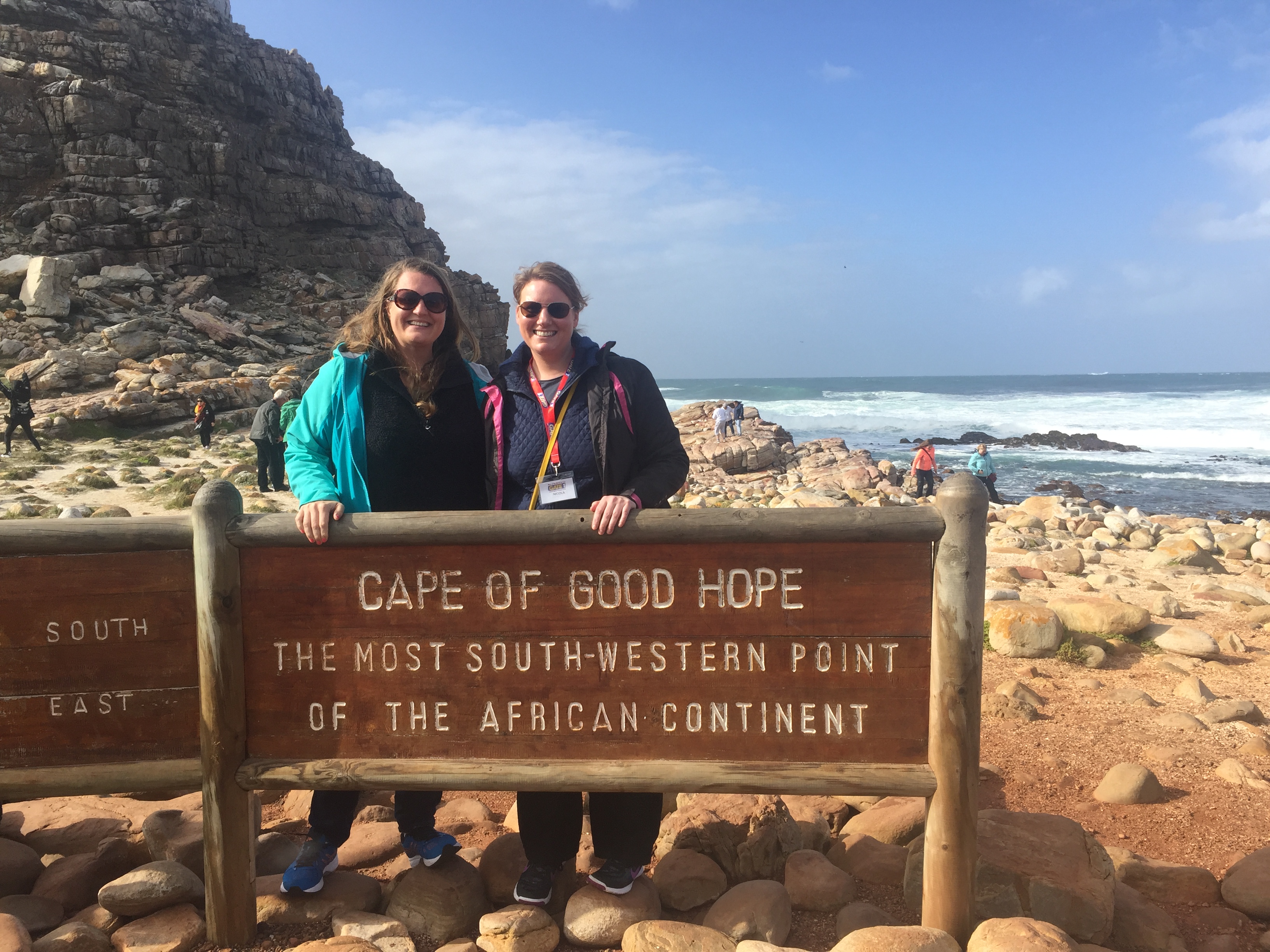 Cape of Good Hope sign at the southern tip of the Cape Peninsula