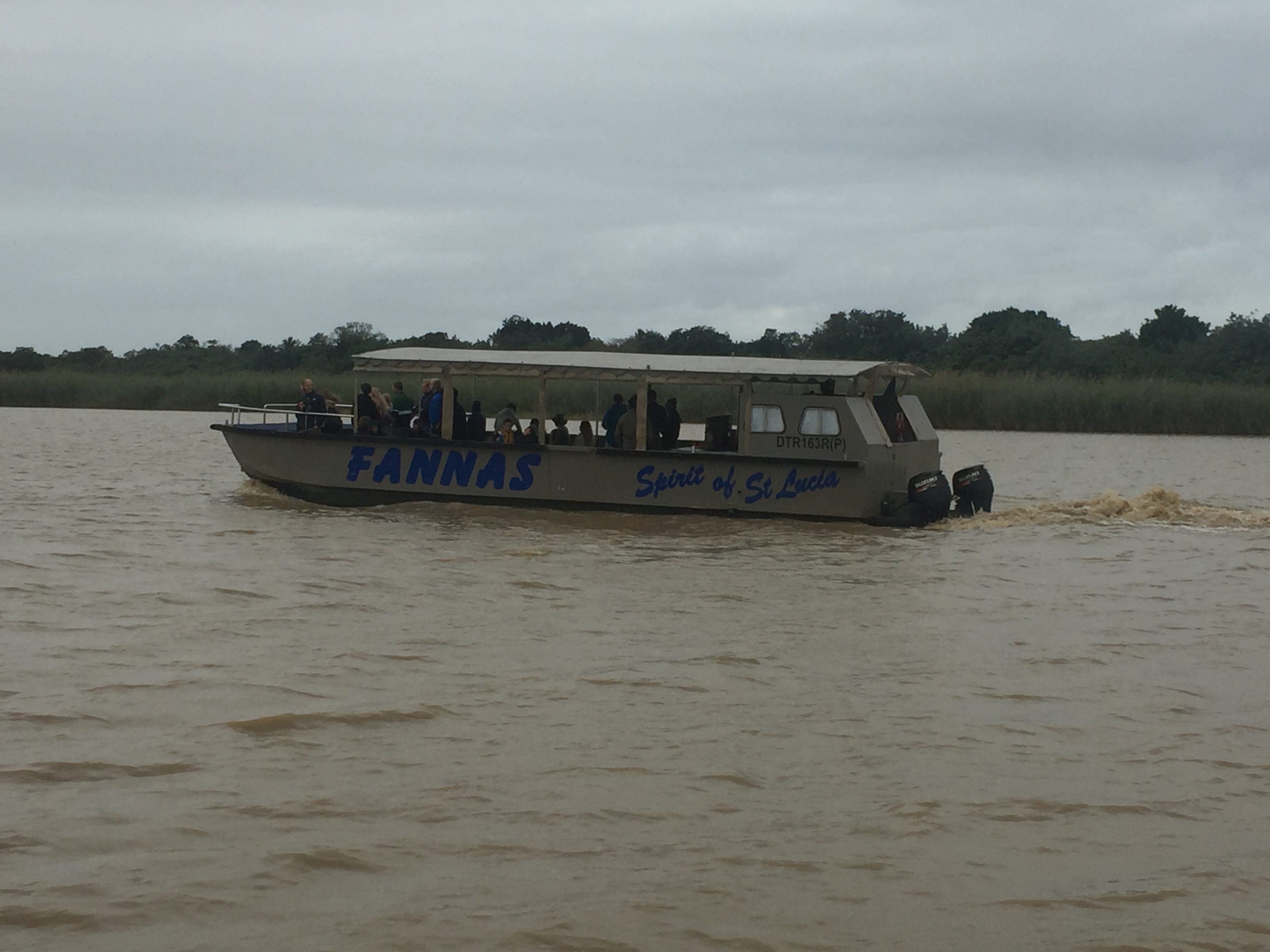 St Lucia Estuary boat with guide on wildlife cruise