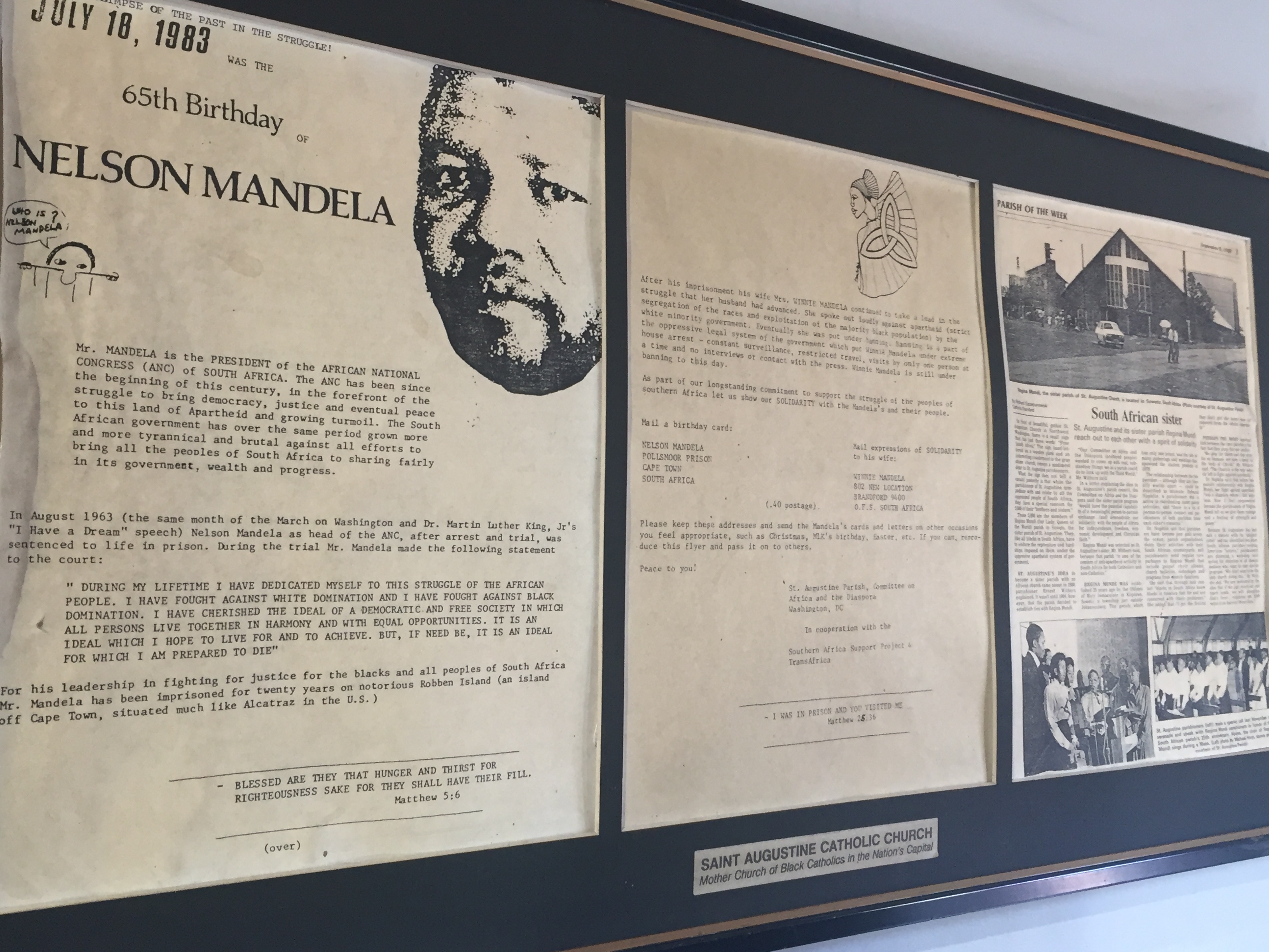 Nelson Mandela exhibit in Johannesburg