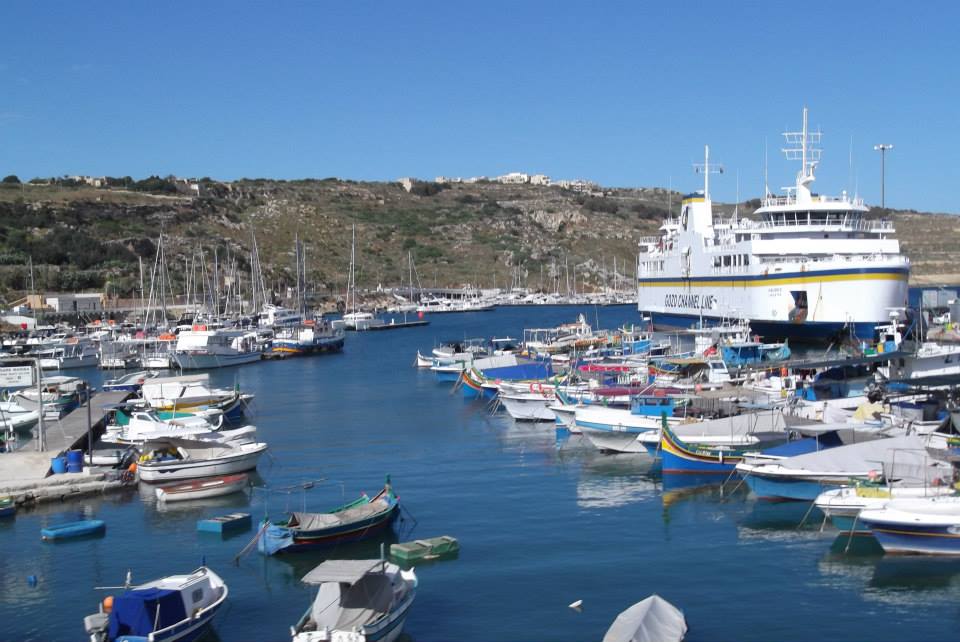 Gozo marina with boats — Two for the Row'd
