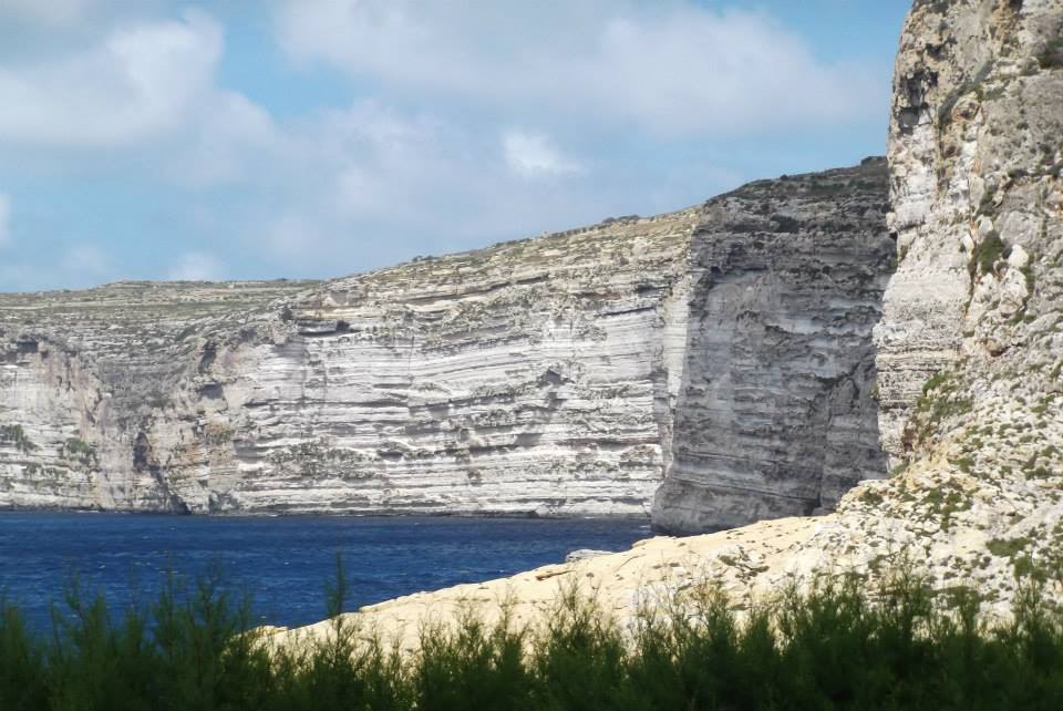 Gozo white cliffs — Two for the Row'd