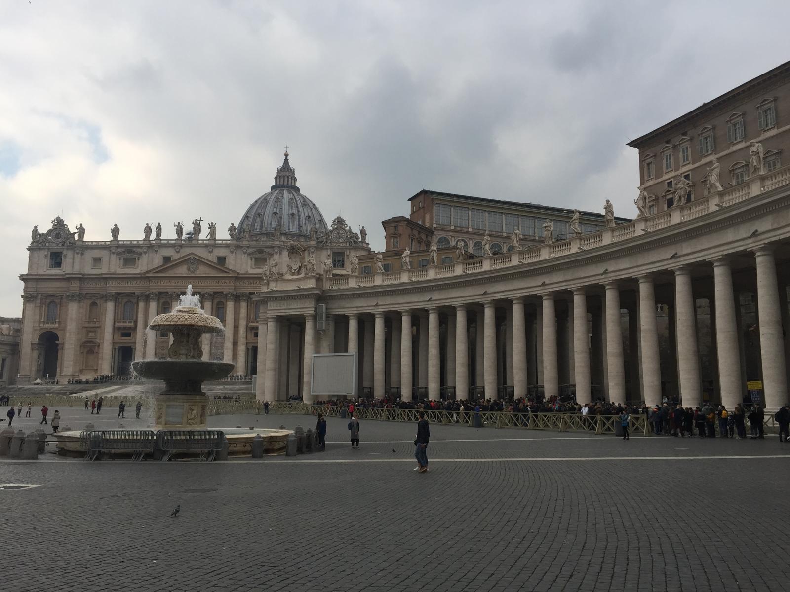 St Peter's Square colonnade Vatican City — Two for the Row'd