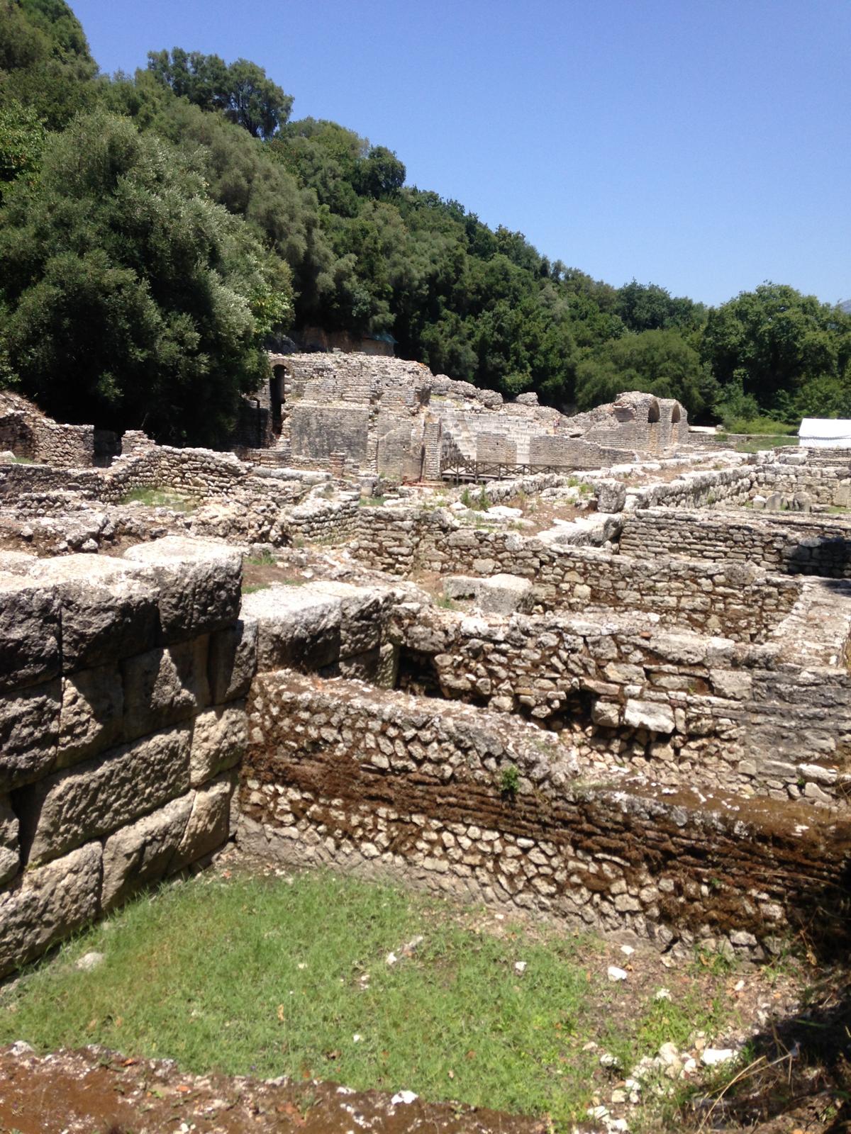 Albania ruins hilltop view — Two for the Row'd