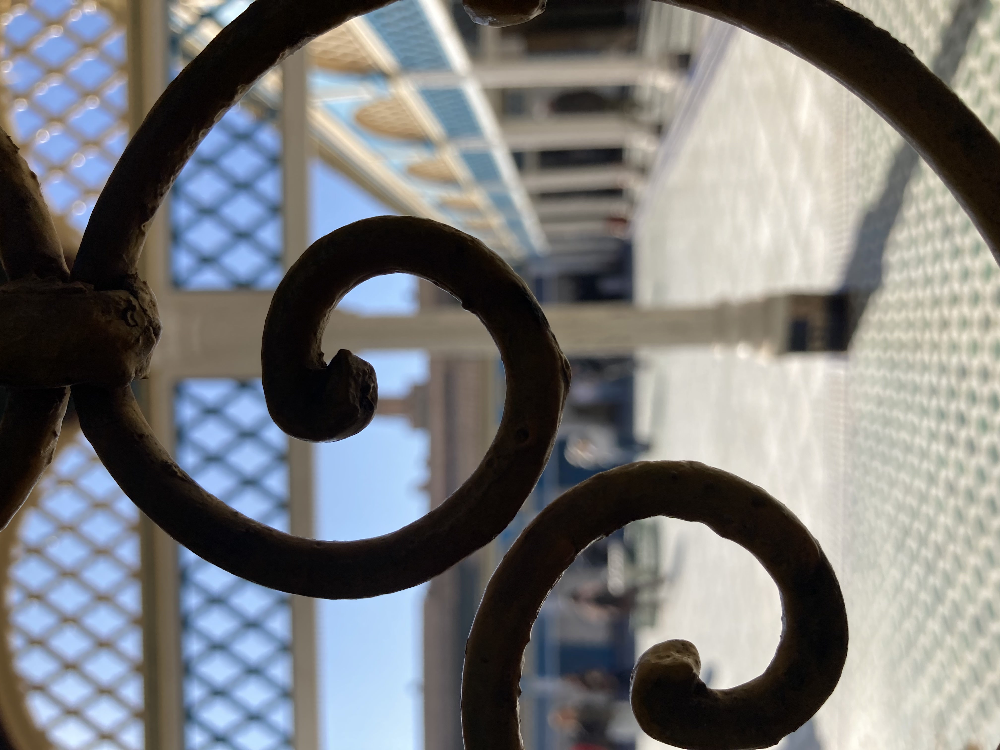 Architectural detail at Bahia Palace during our Marrakech visit in February 2026