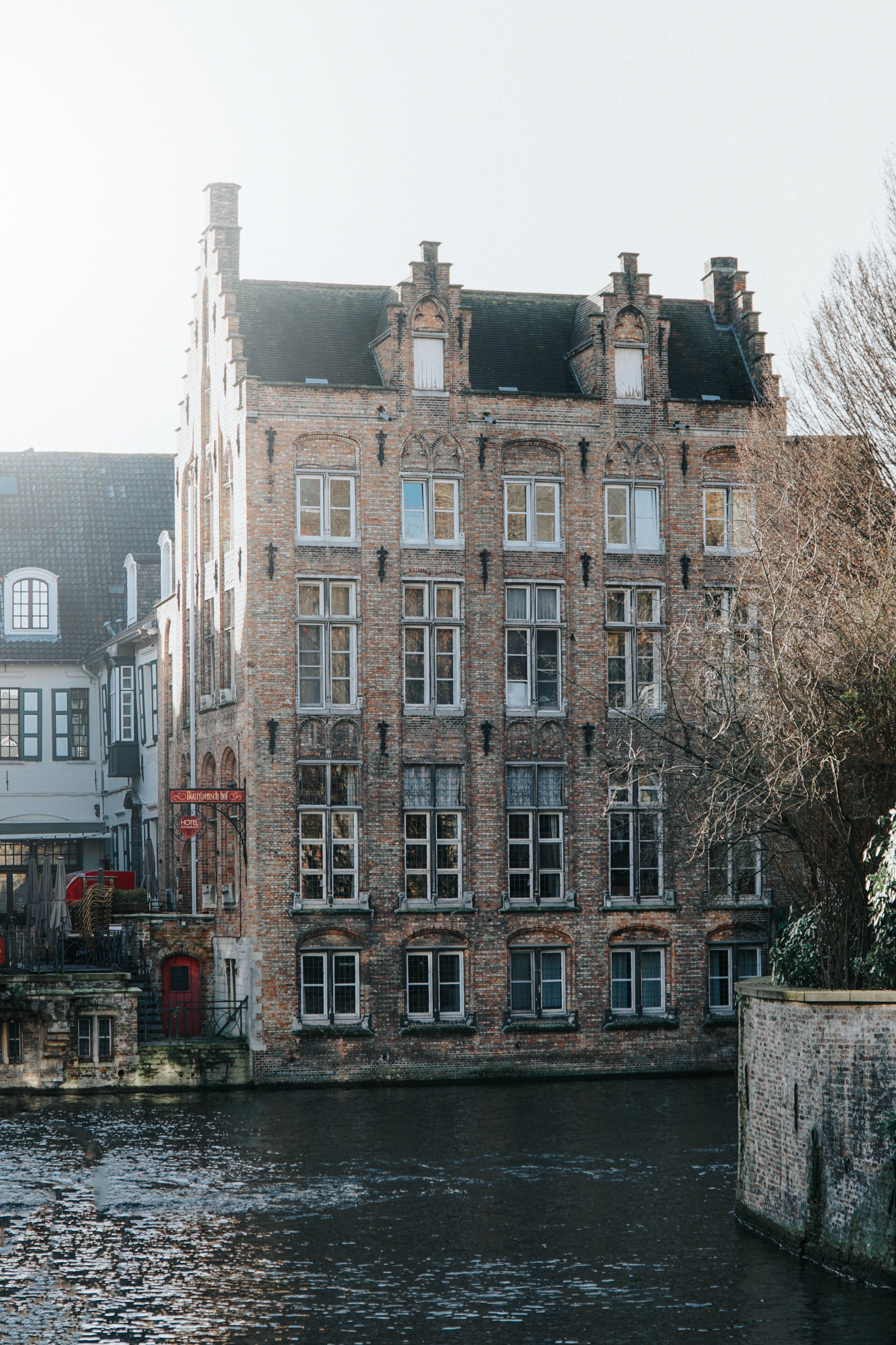 Bruges streets and historic buildings