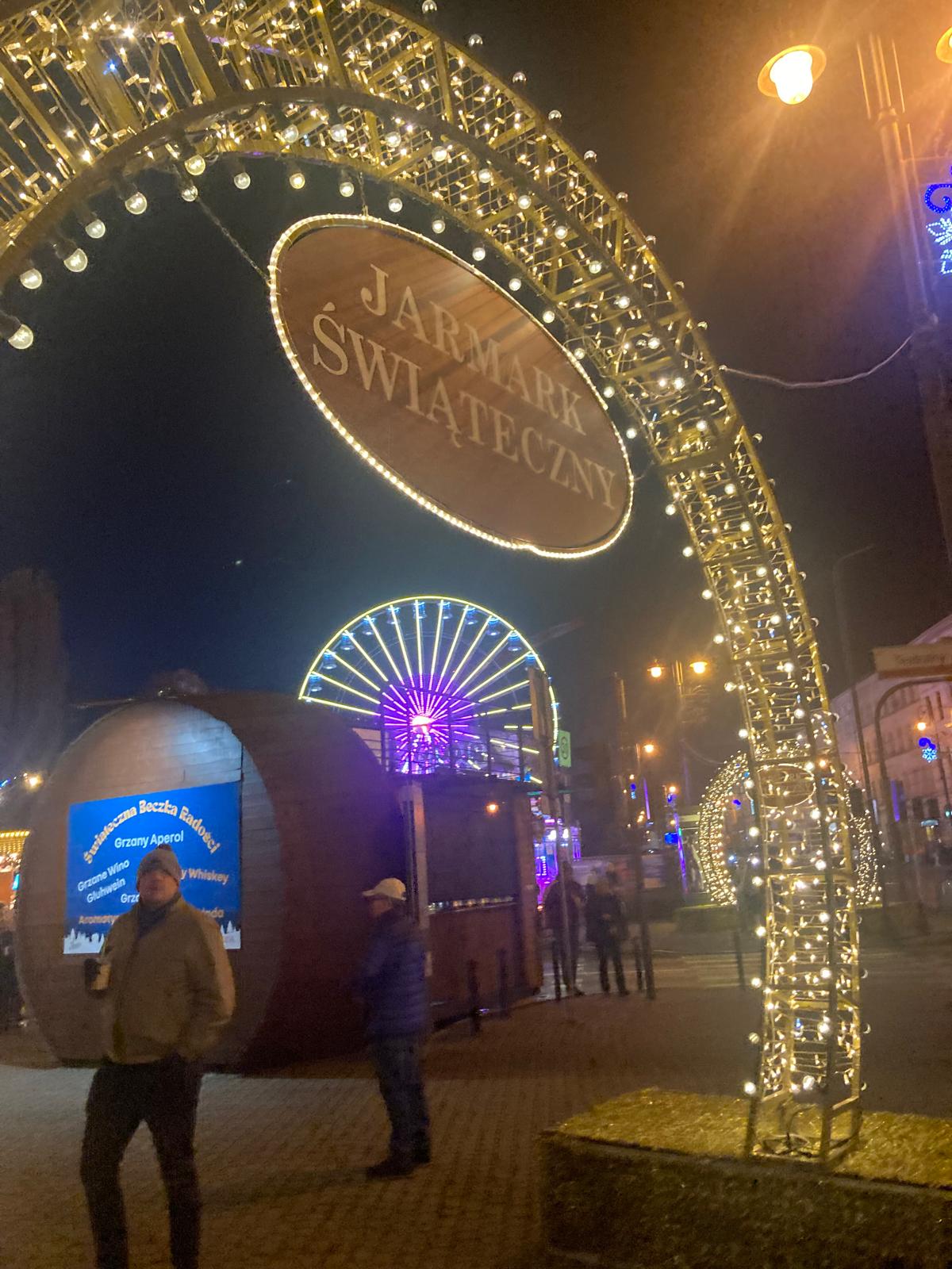 Bydgoszcz blue Christmas light arch — Two for the Row'd