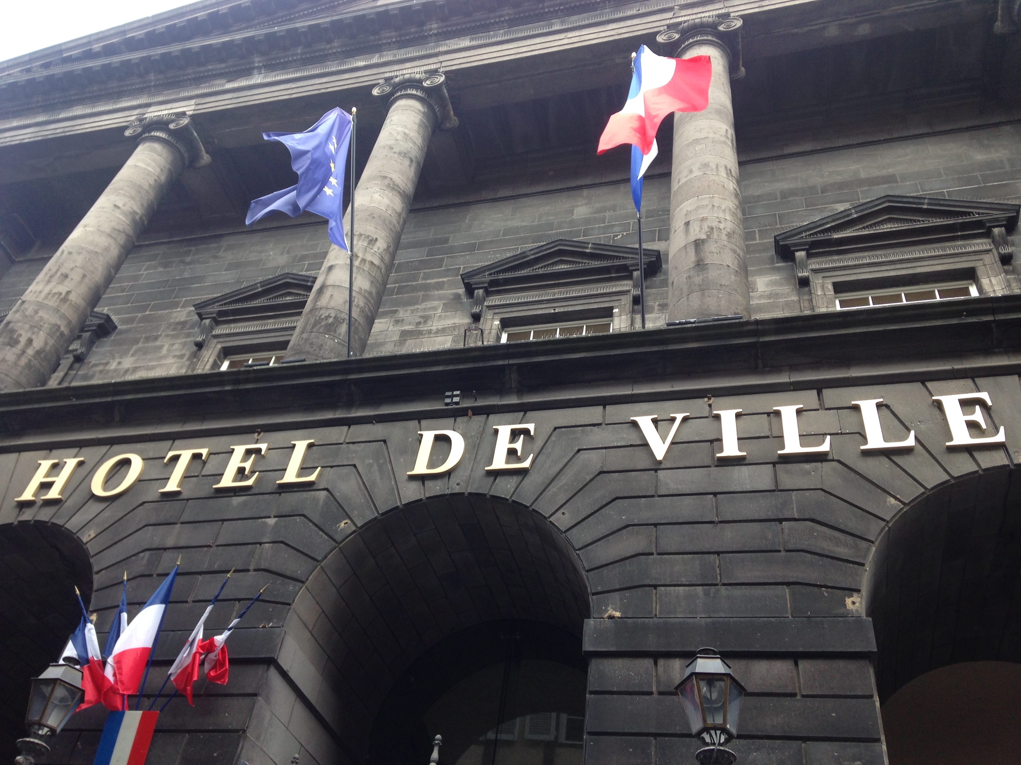 Hôtel de Ville in Clermont-Ferrand on our France trip
