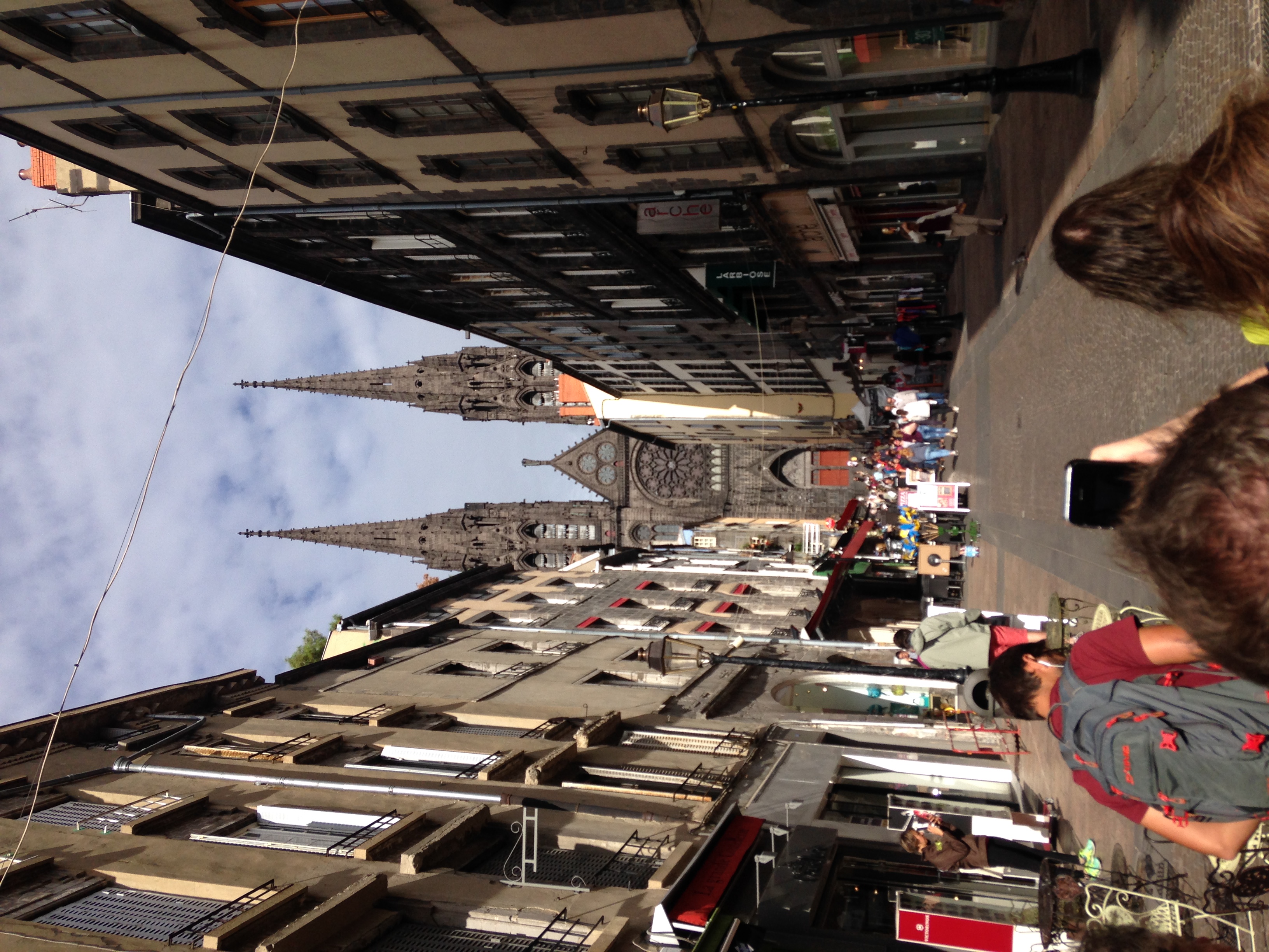 Historic street in Clermont-Ferrand, France