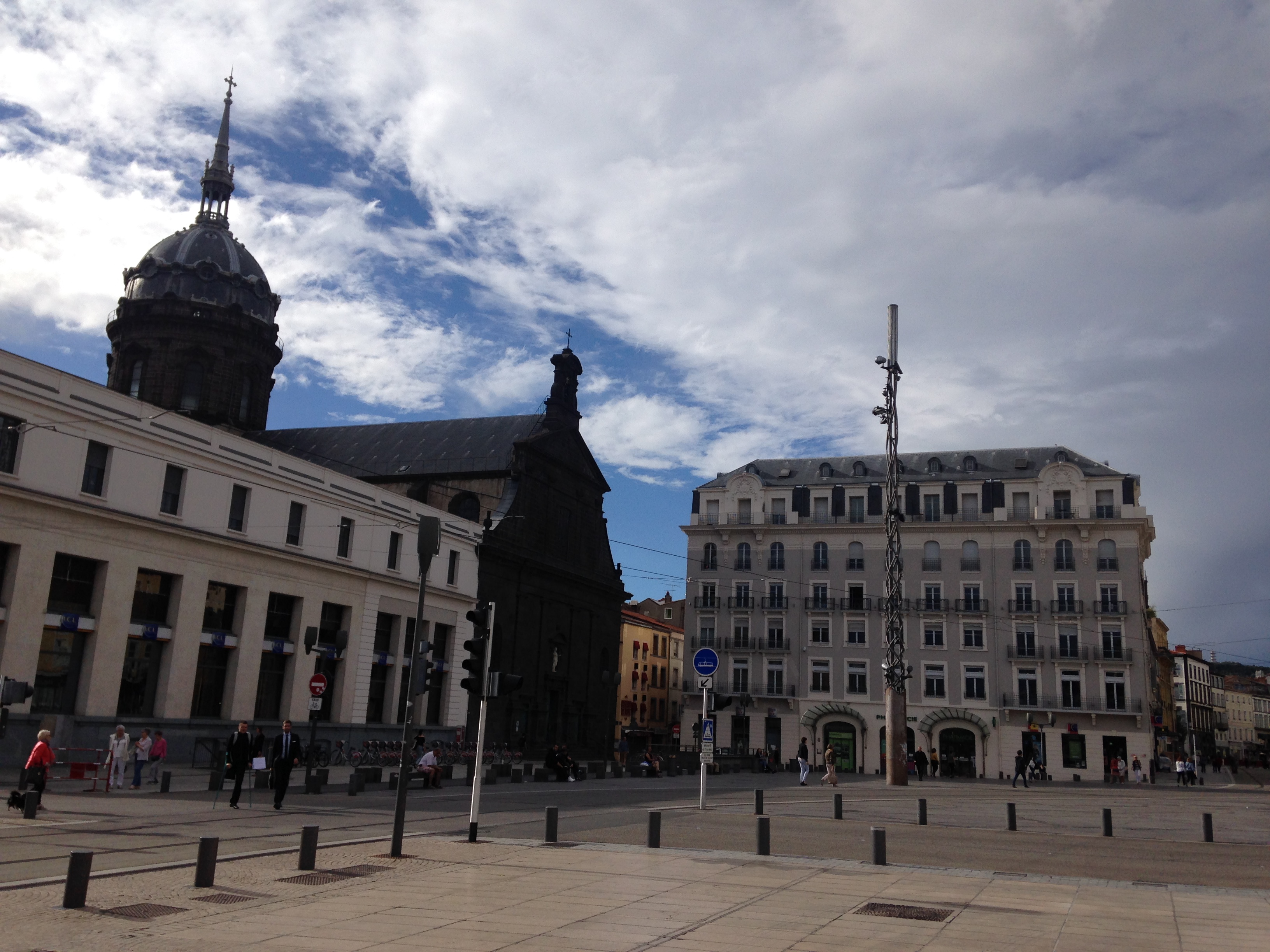 Historic buildings and square in Clermont-Ferrand