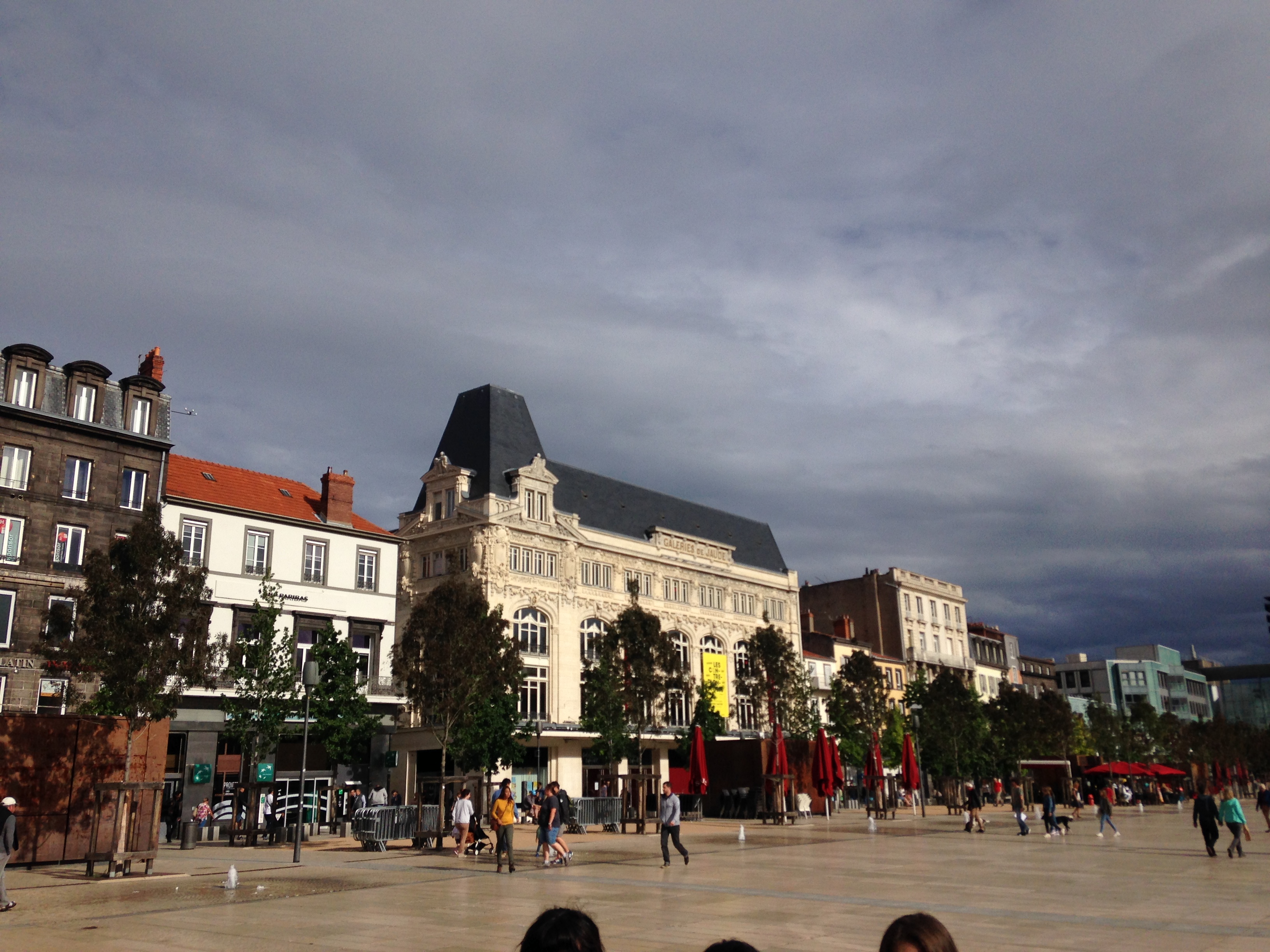 City square in Clermont-Ferrand on our France travels