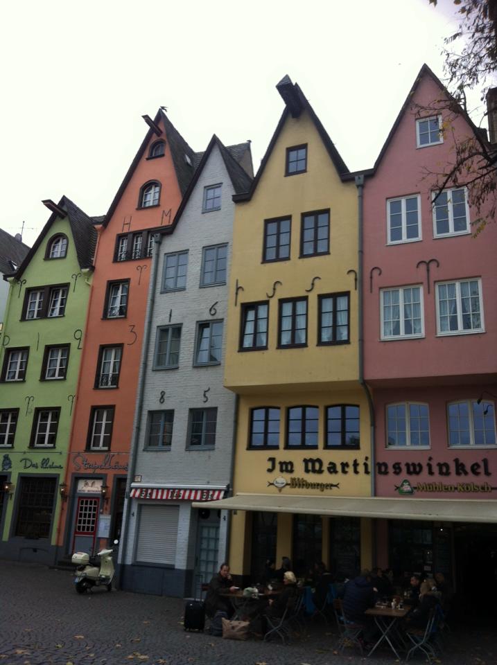 Colourful houses in Cologne — Two for the Row'd