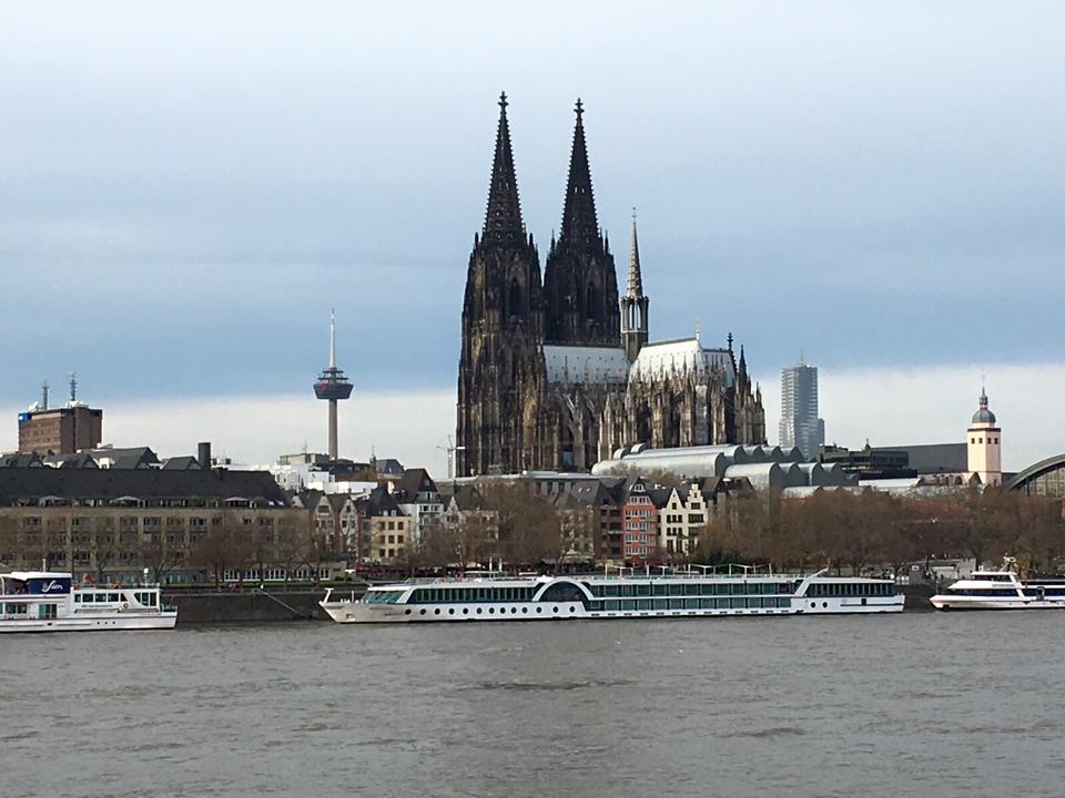 Cologne Cathedral and the Rhine — Two for the Row'd