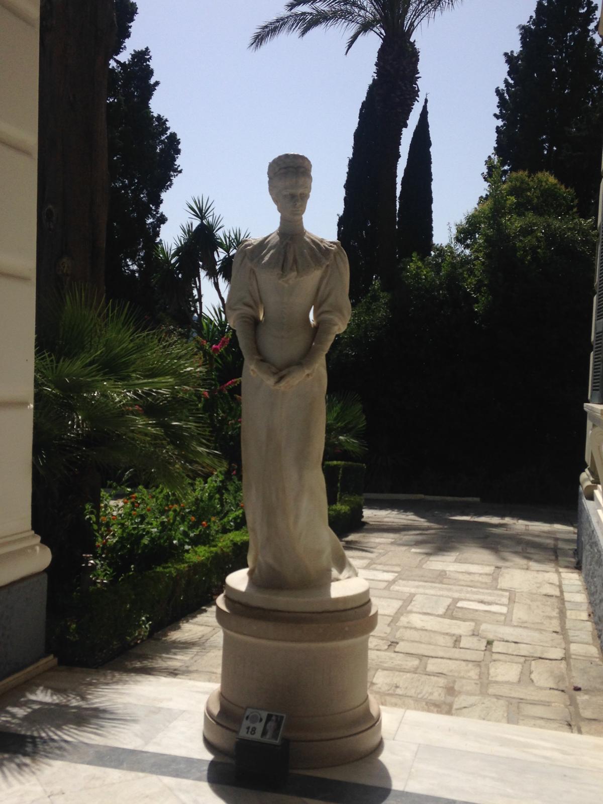 Achilleion Palace statue Corfu — Two for the Row'd