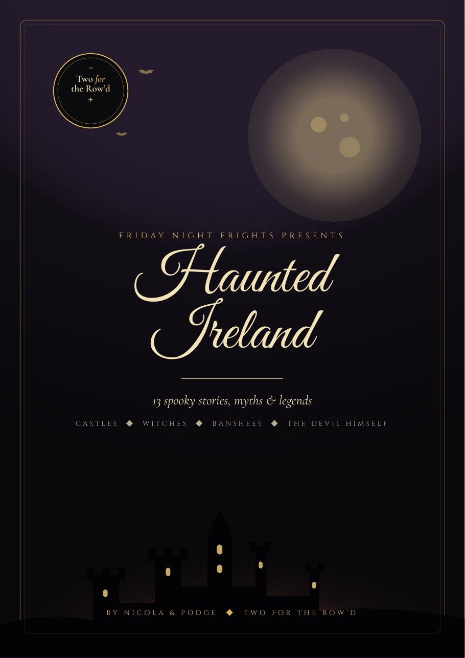 Cover of the free Haunted Ireland guide by Two for the Row'd
