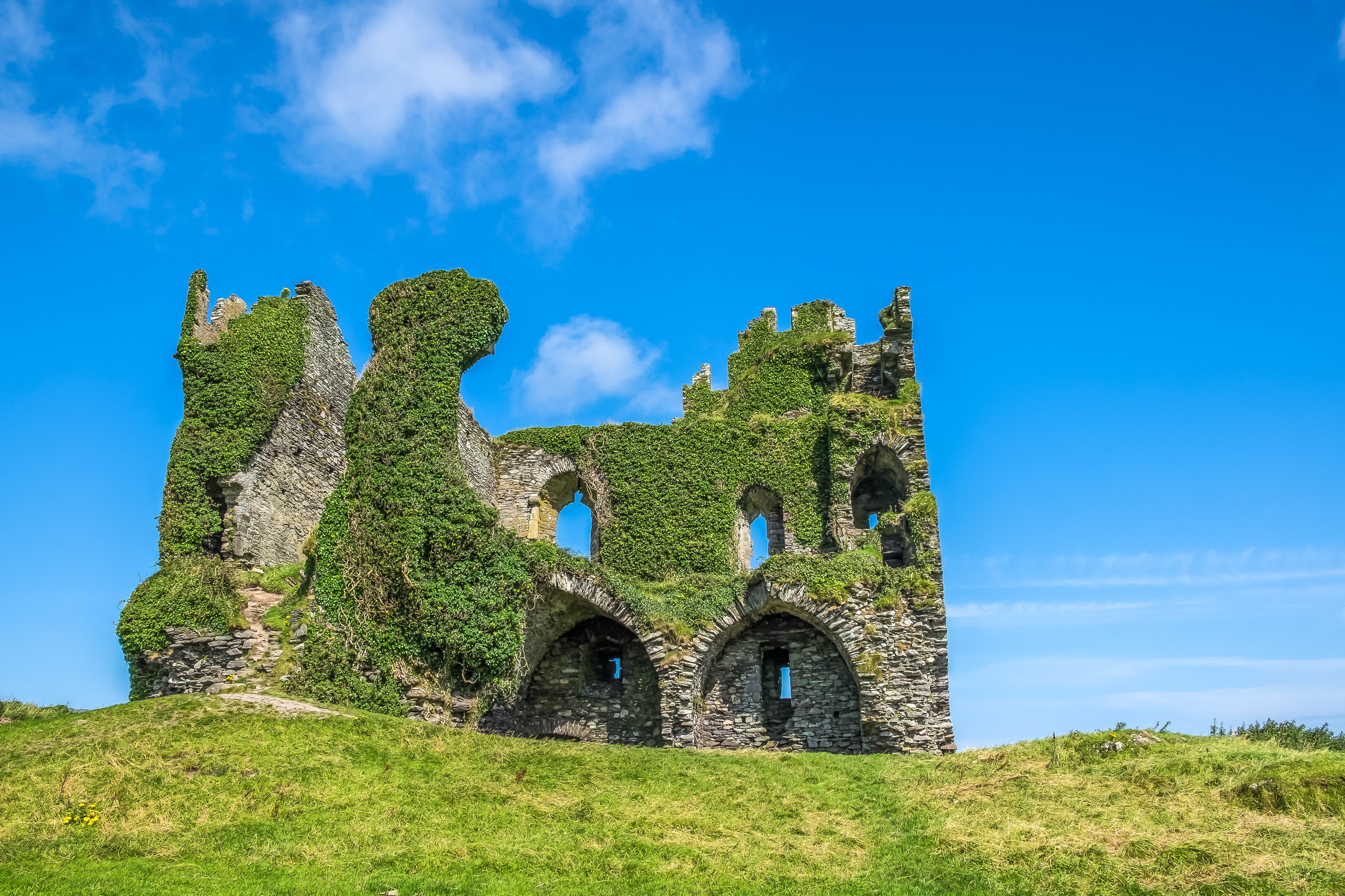 Castle ruins discovered while exploring Ireland