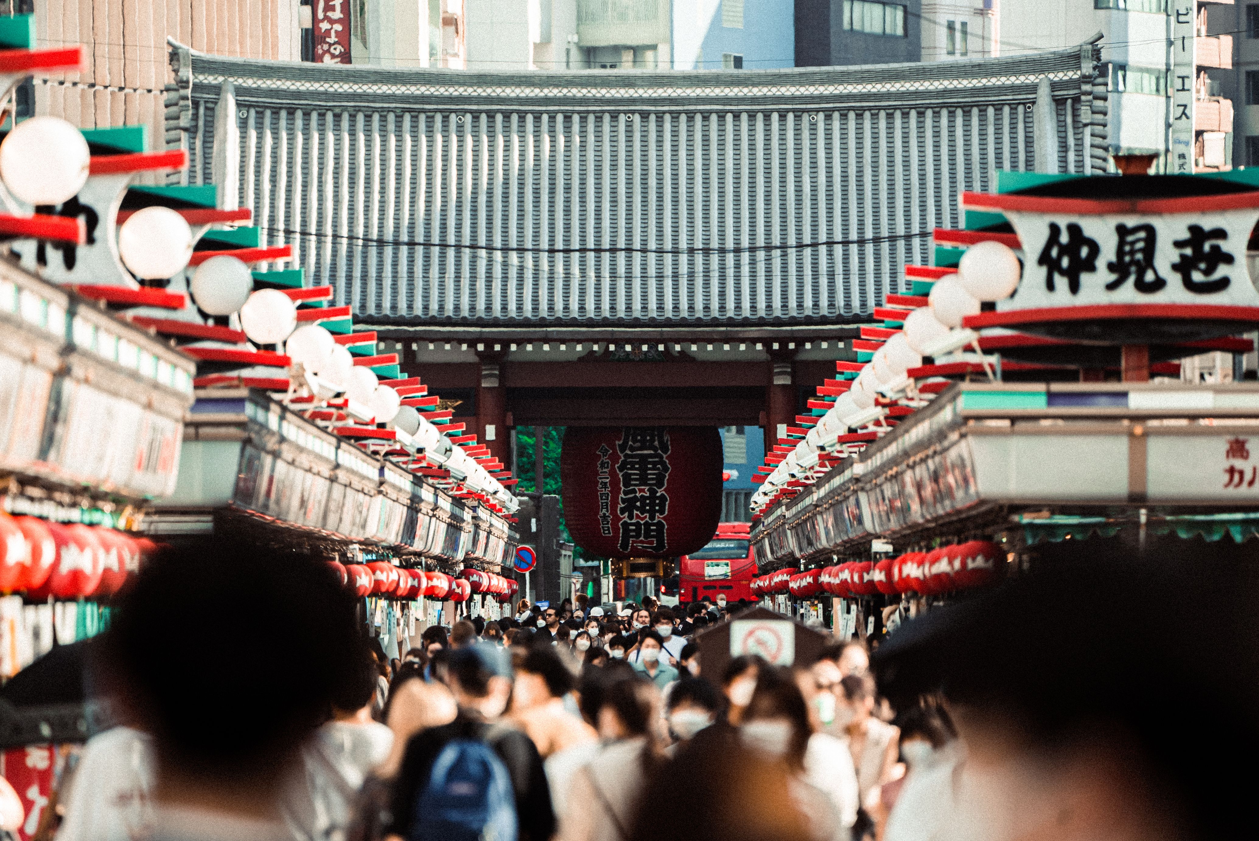 Traditional Japanese temple entrance in Japan