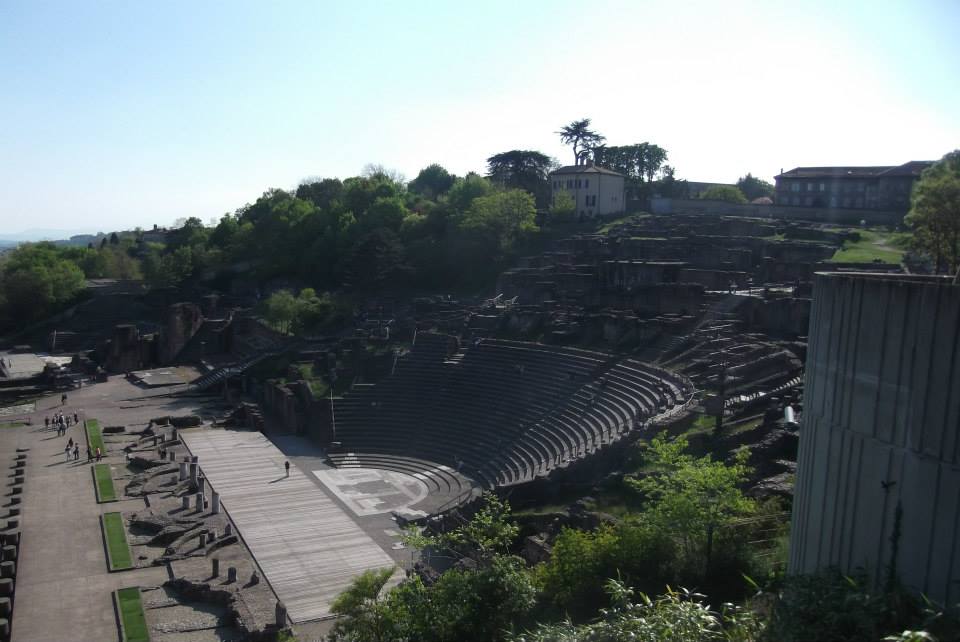 Roman remains on Fourvière hill in Lyon, France