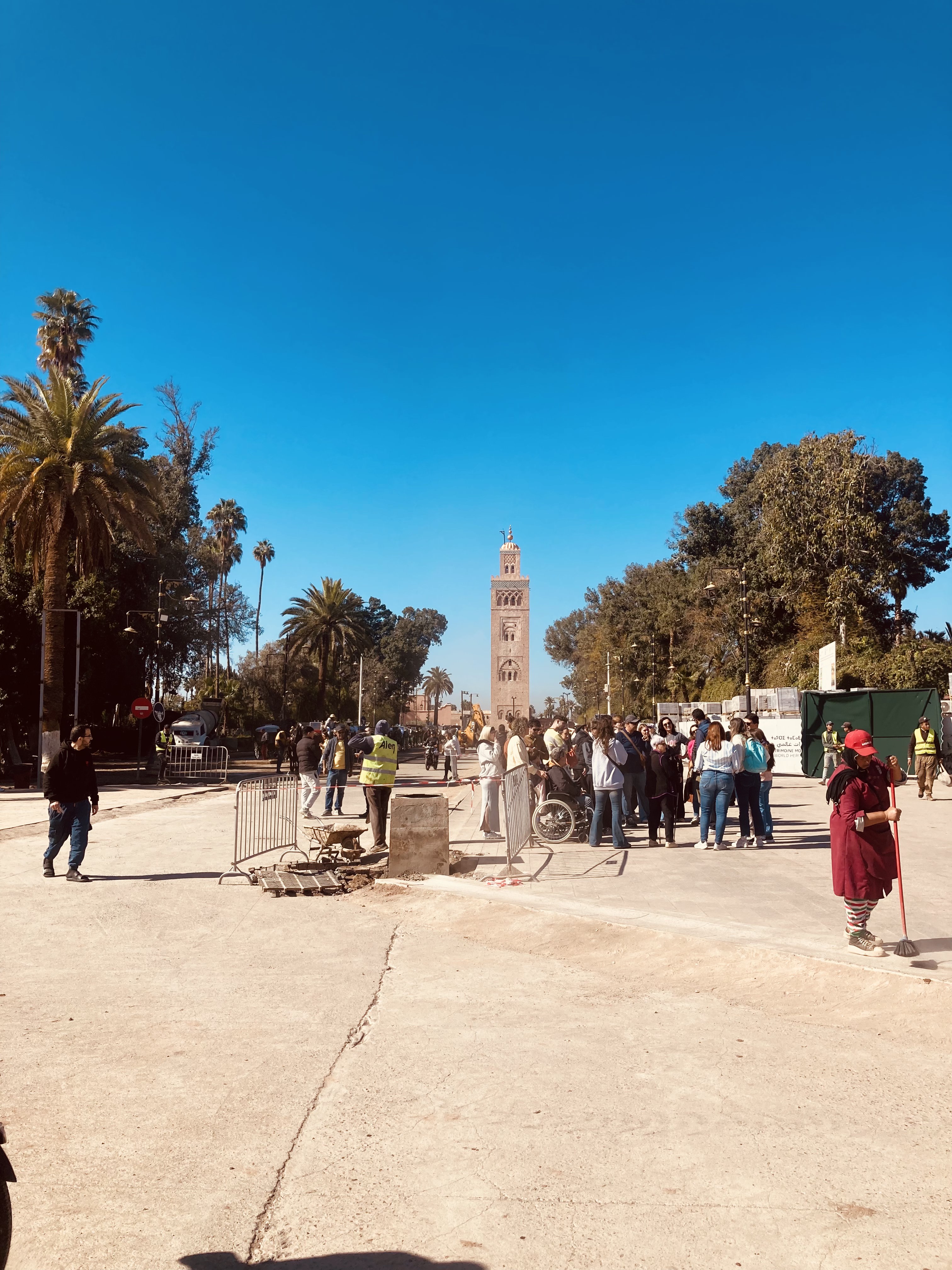 Jemaa el-Fnaa in Marrakech, photographed during our February 2026 trip