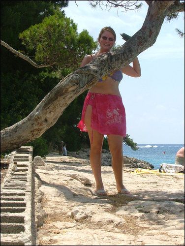 Nicola on the beach in Martinique — Two for the Row'd