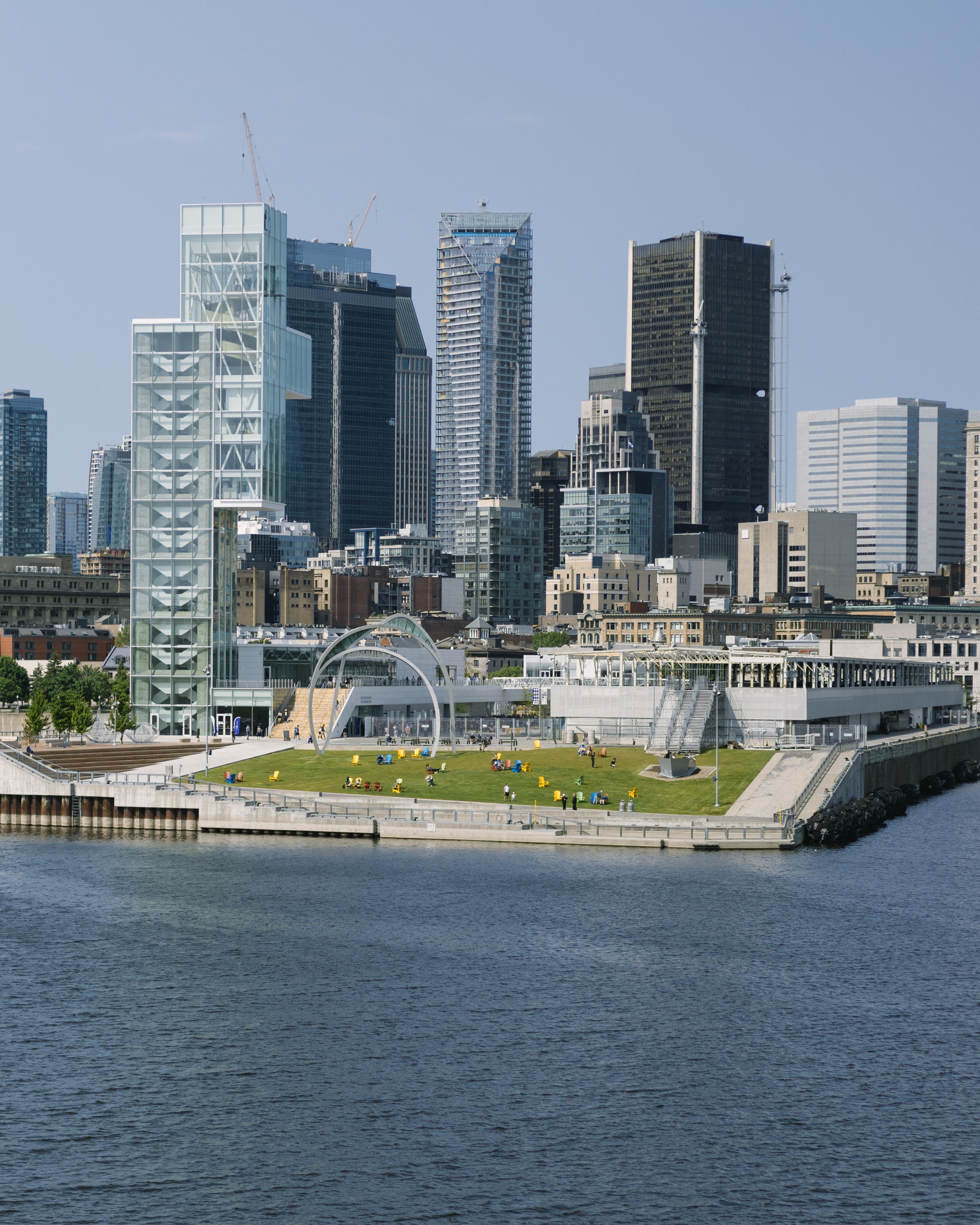 Montreal waterfront skyline