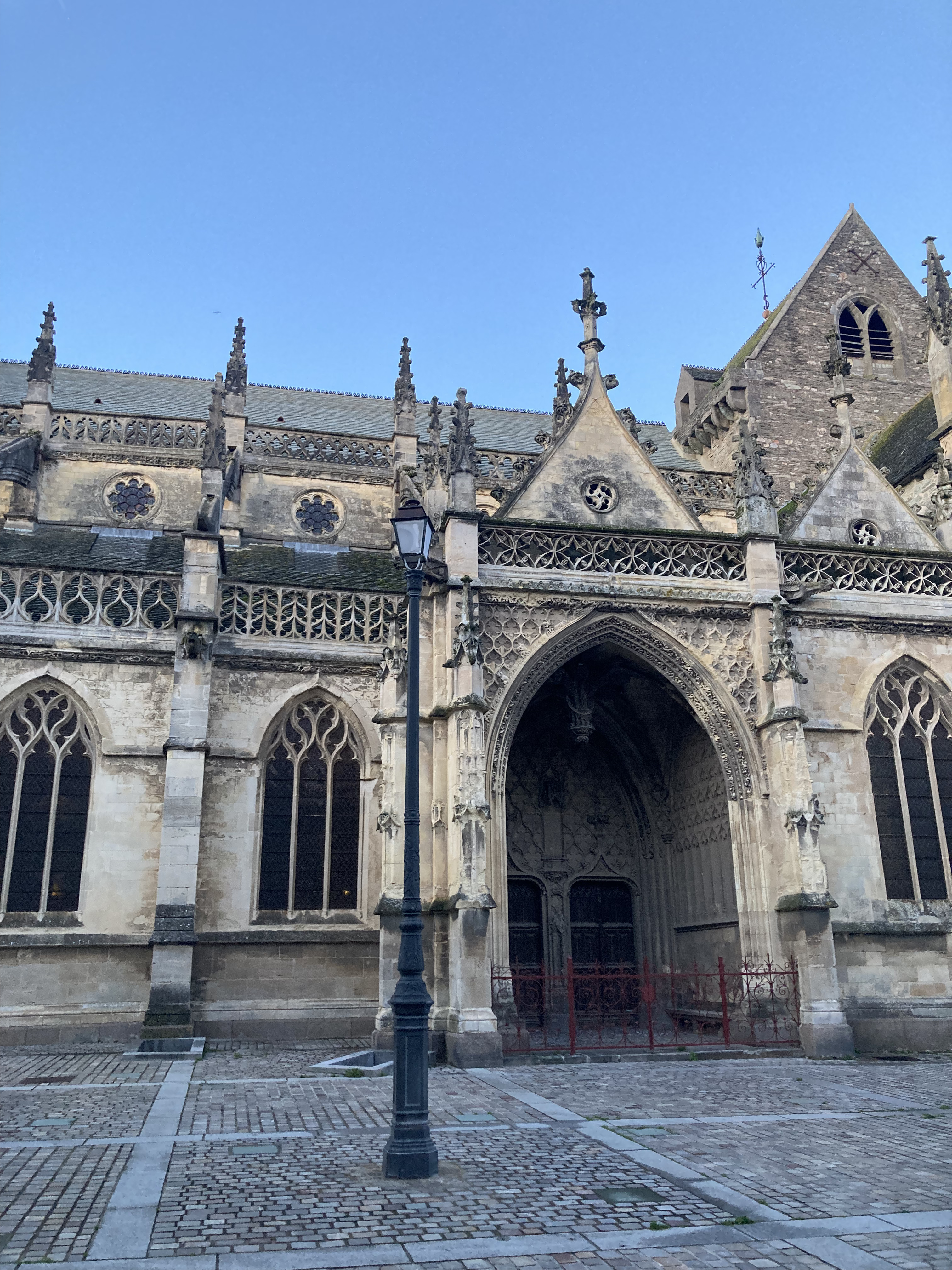 Historic church architecture in Normandy, France