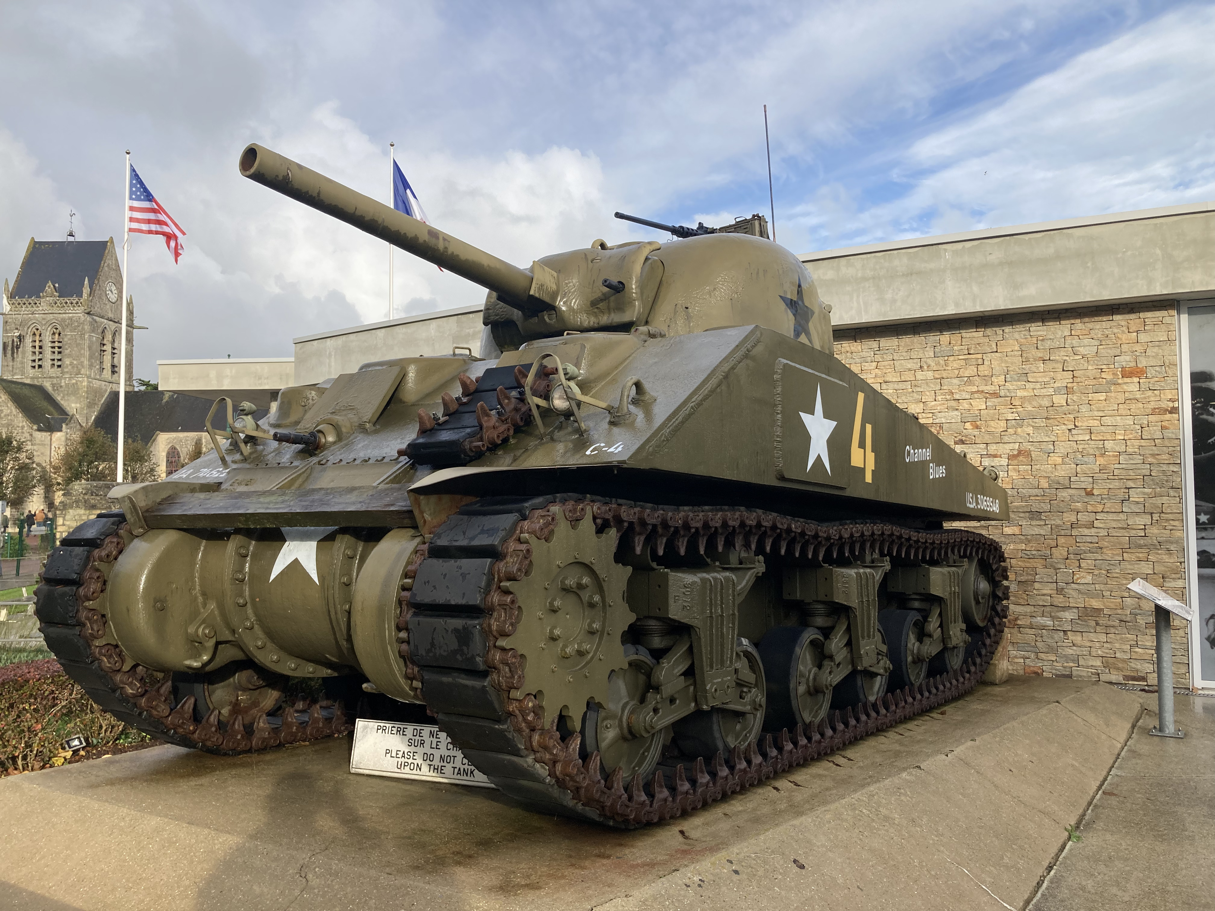 Second World War tank on display in Normandy, France