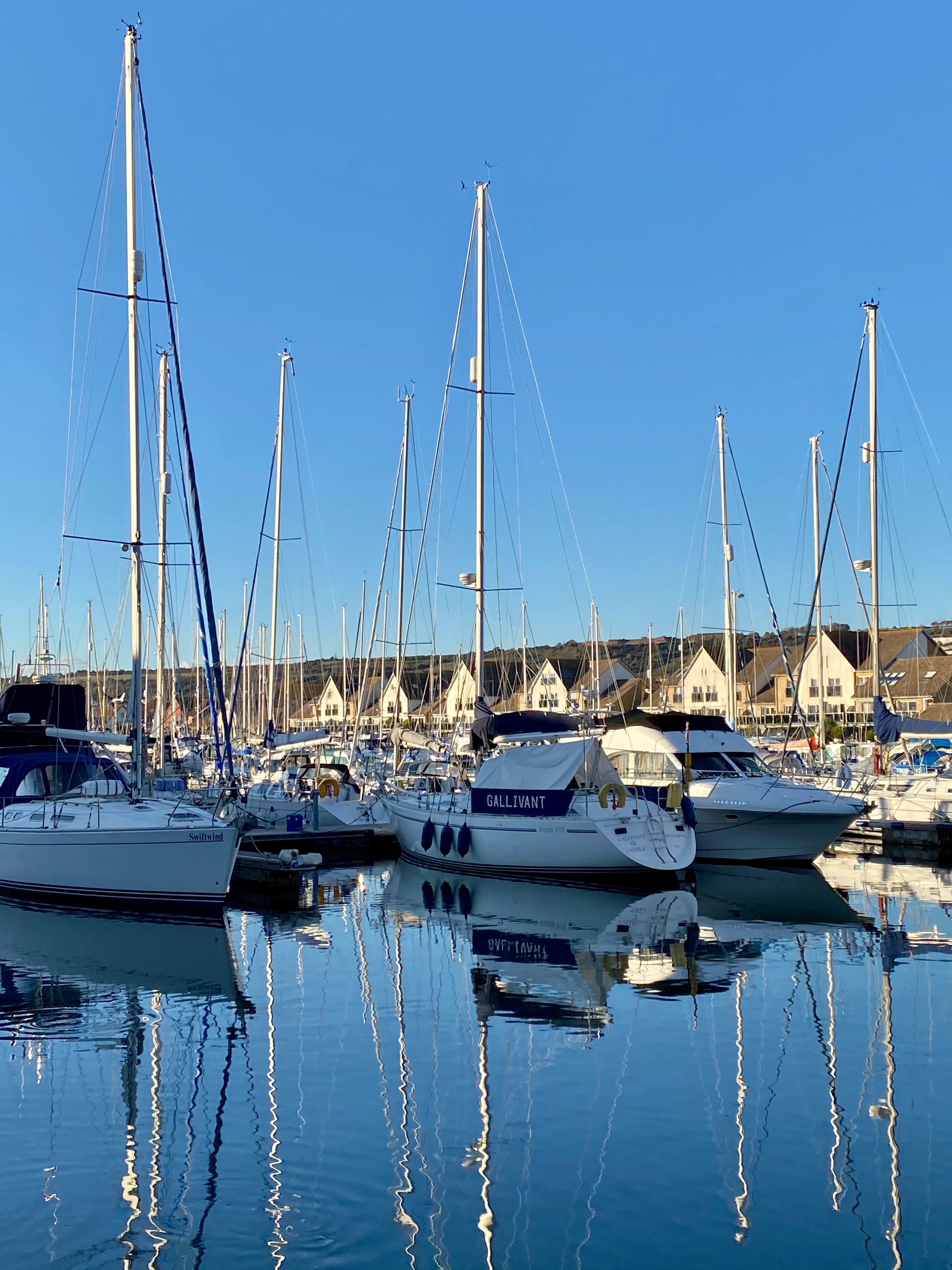 Portsmouth harbour and boats — Two for the Row'd