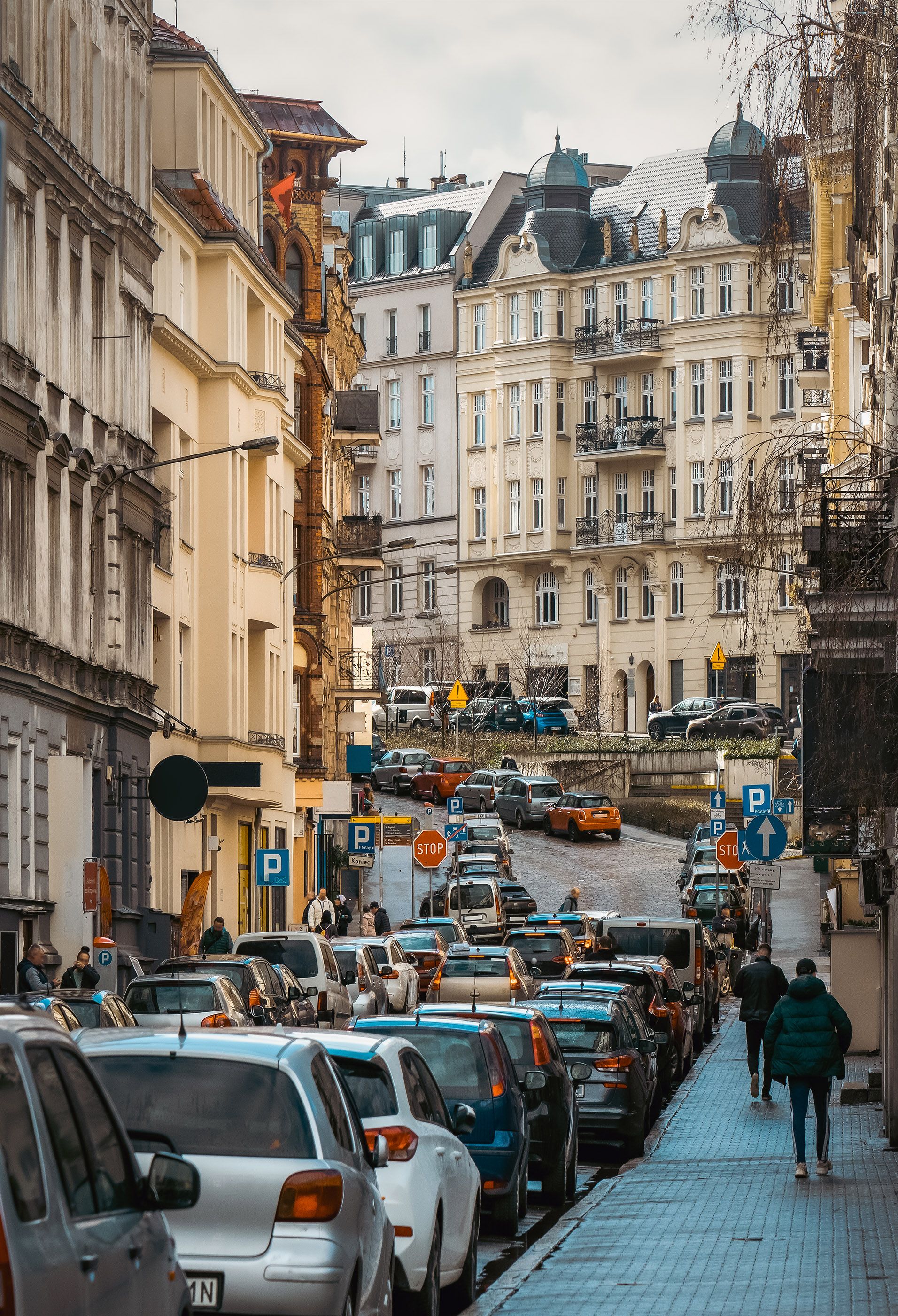 Historic street and architecture in Poznań