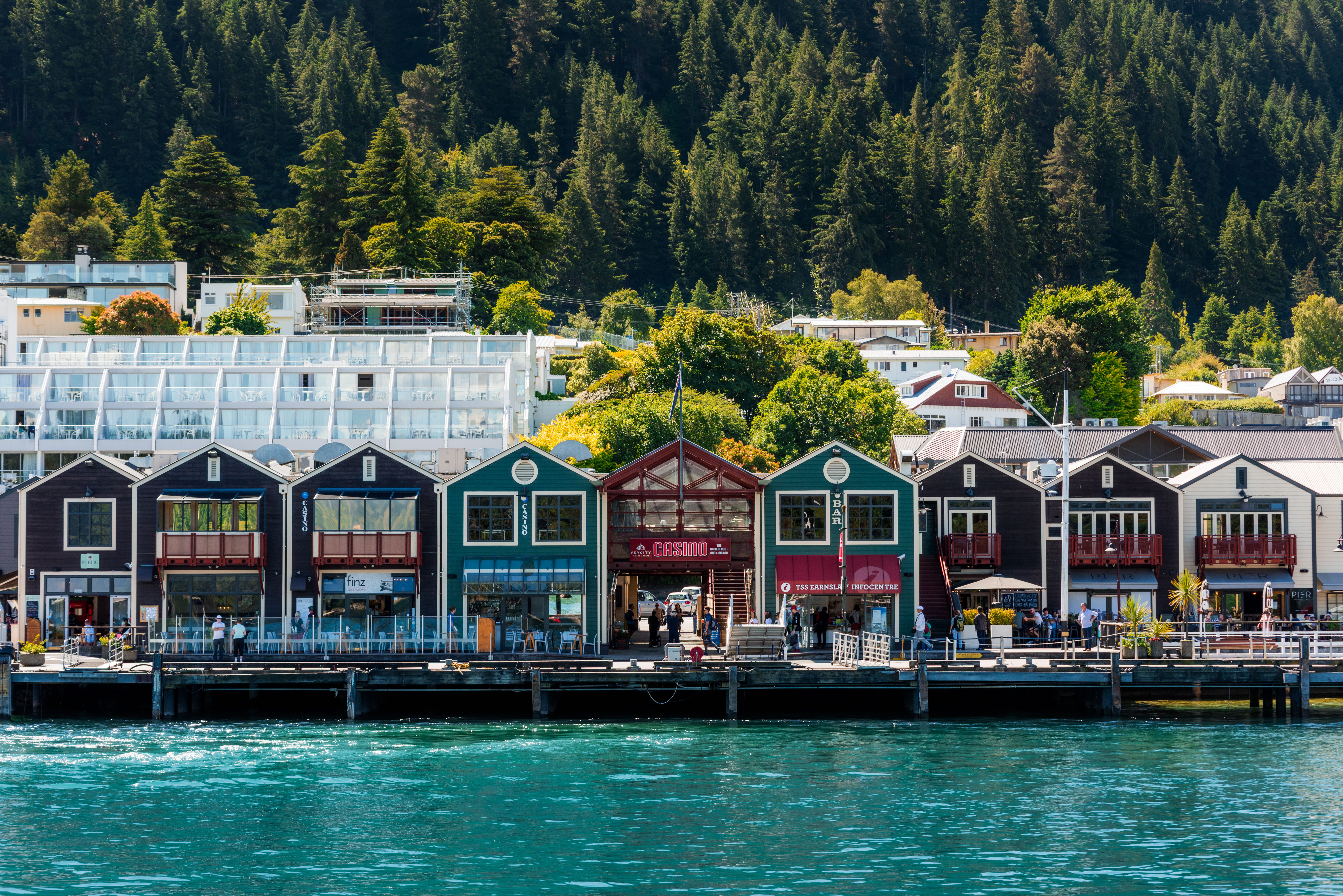 Queenstown waterfront and Lake Wakatipu, New Zealand — Two for the Row'd