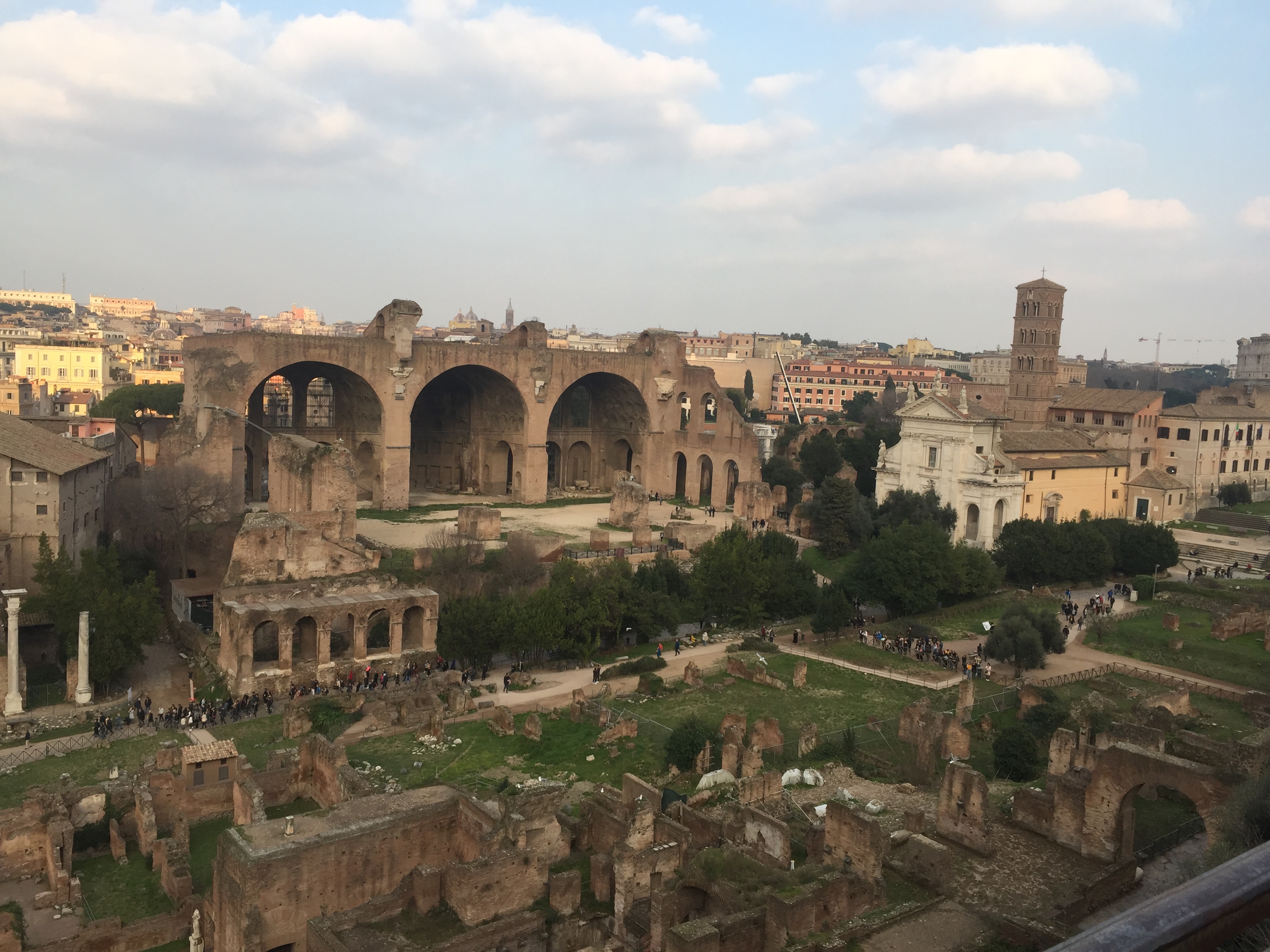 View across the Roman Forum in Rome