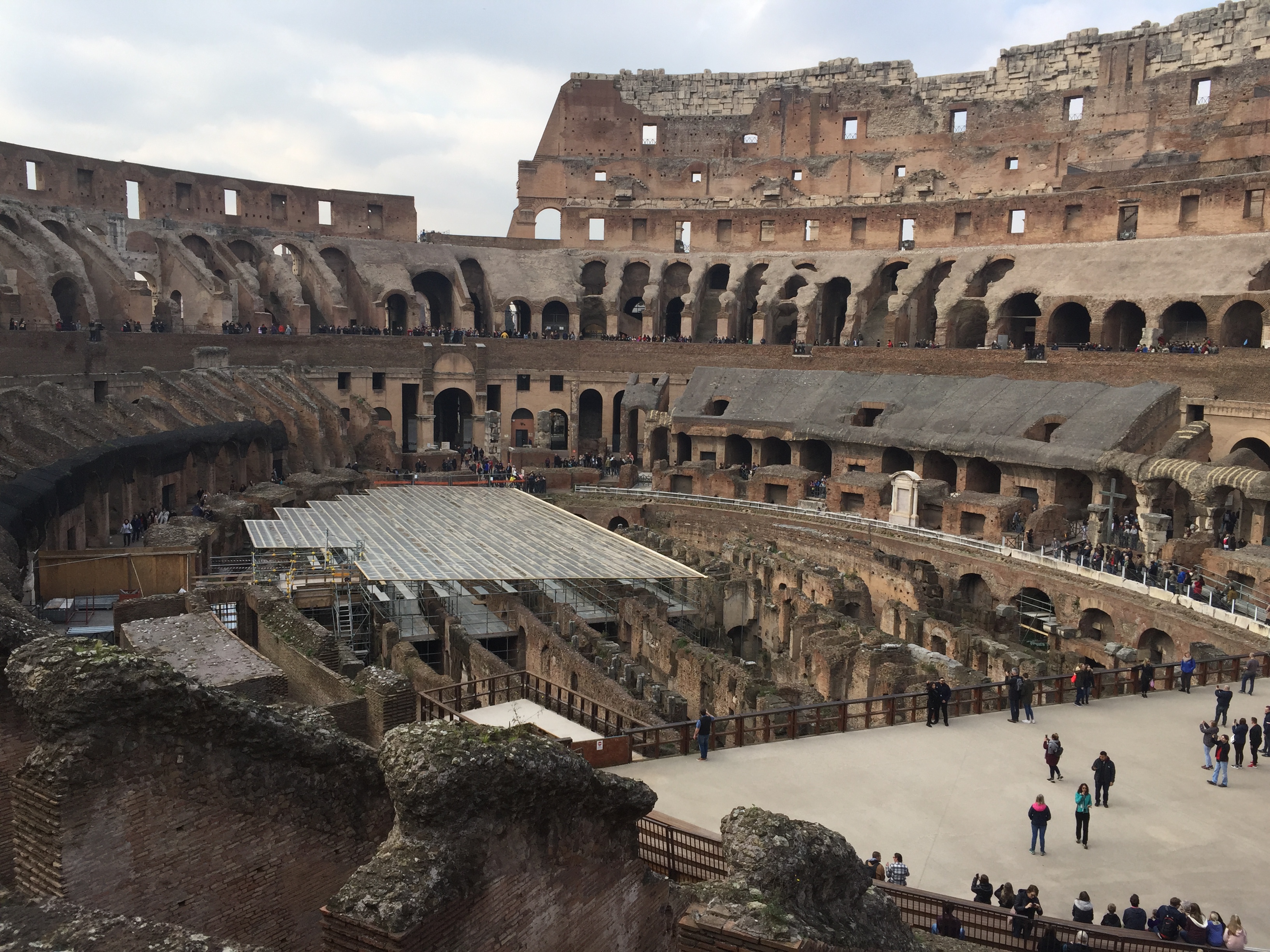 Inside the Colosseum during our Rome tour