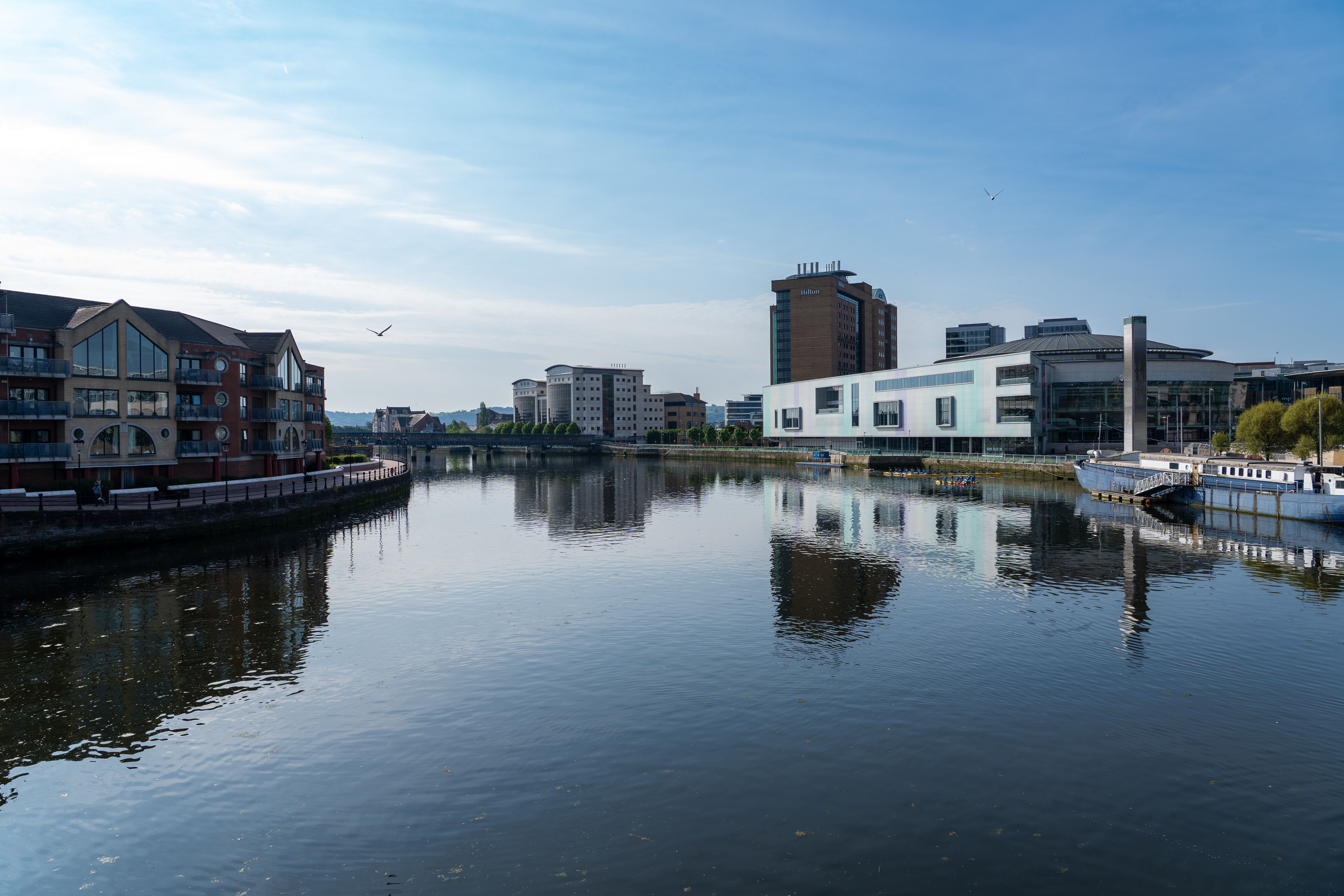 Swansea Marina and cityscape — Two for the Row'd