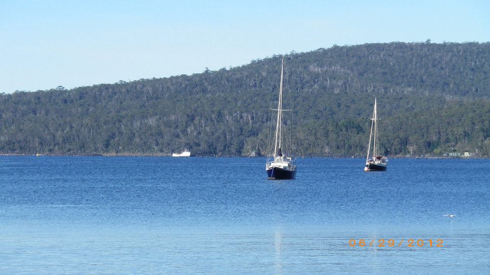 Tasmania harbour — Two for the Row'd