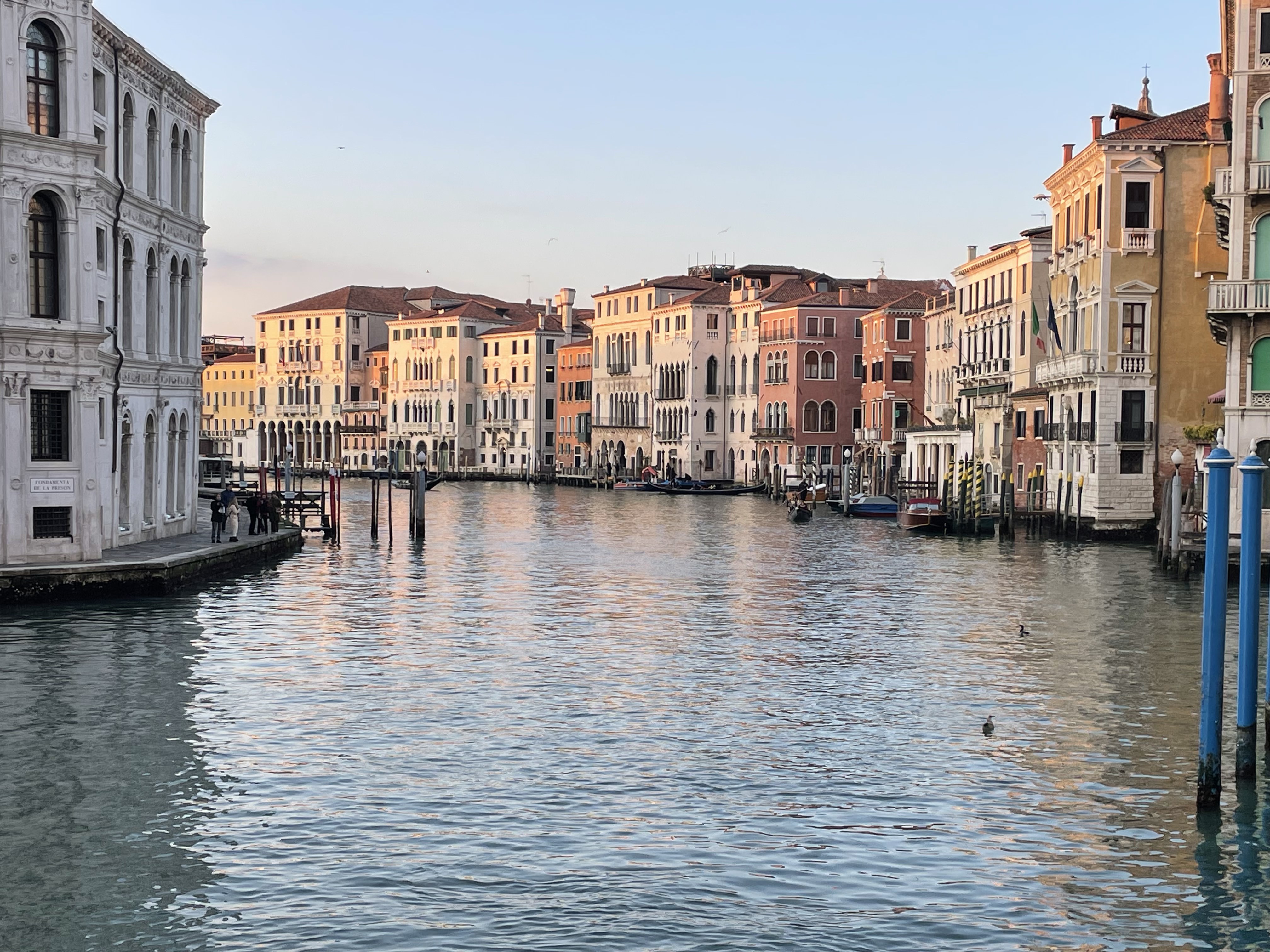 Colourful buildings beside the Grand Canal in Venice
