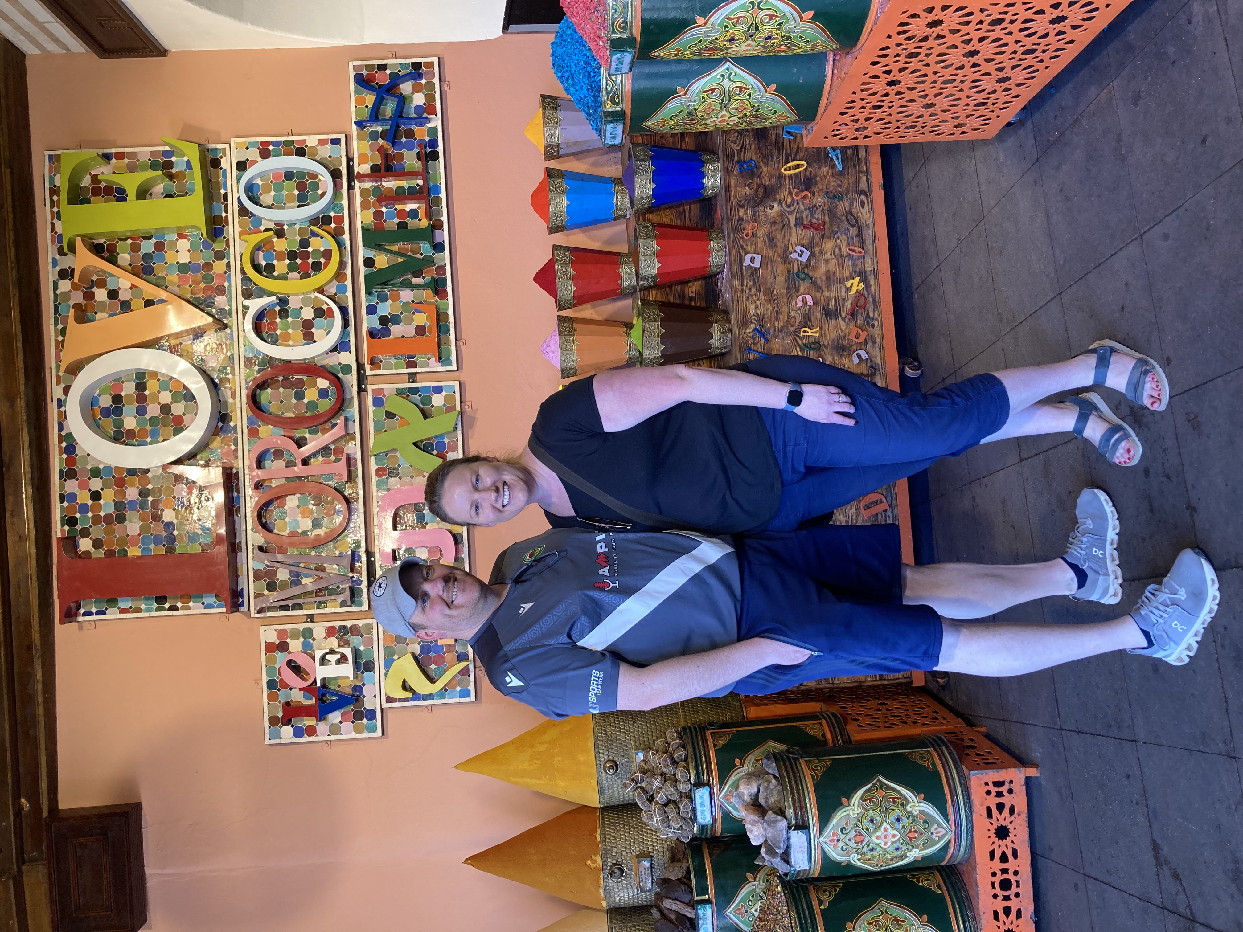Nicola and Pádraig exploring Marrakech on their guided walking tour in February 2026