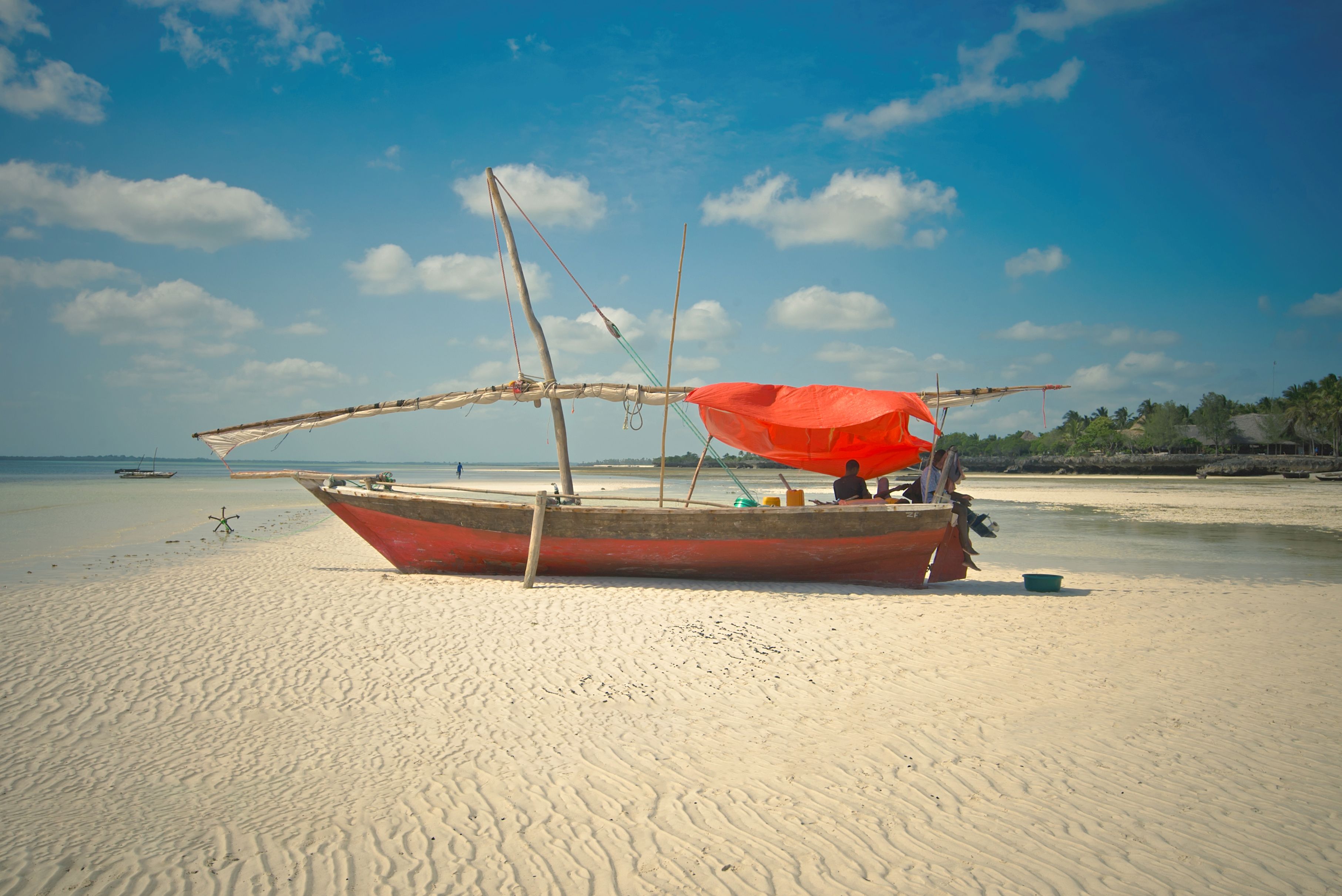 Traditional dhow on the Zanzibar coast