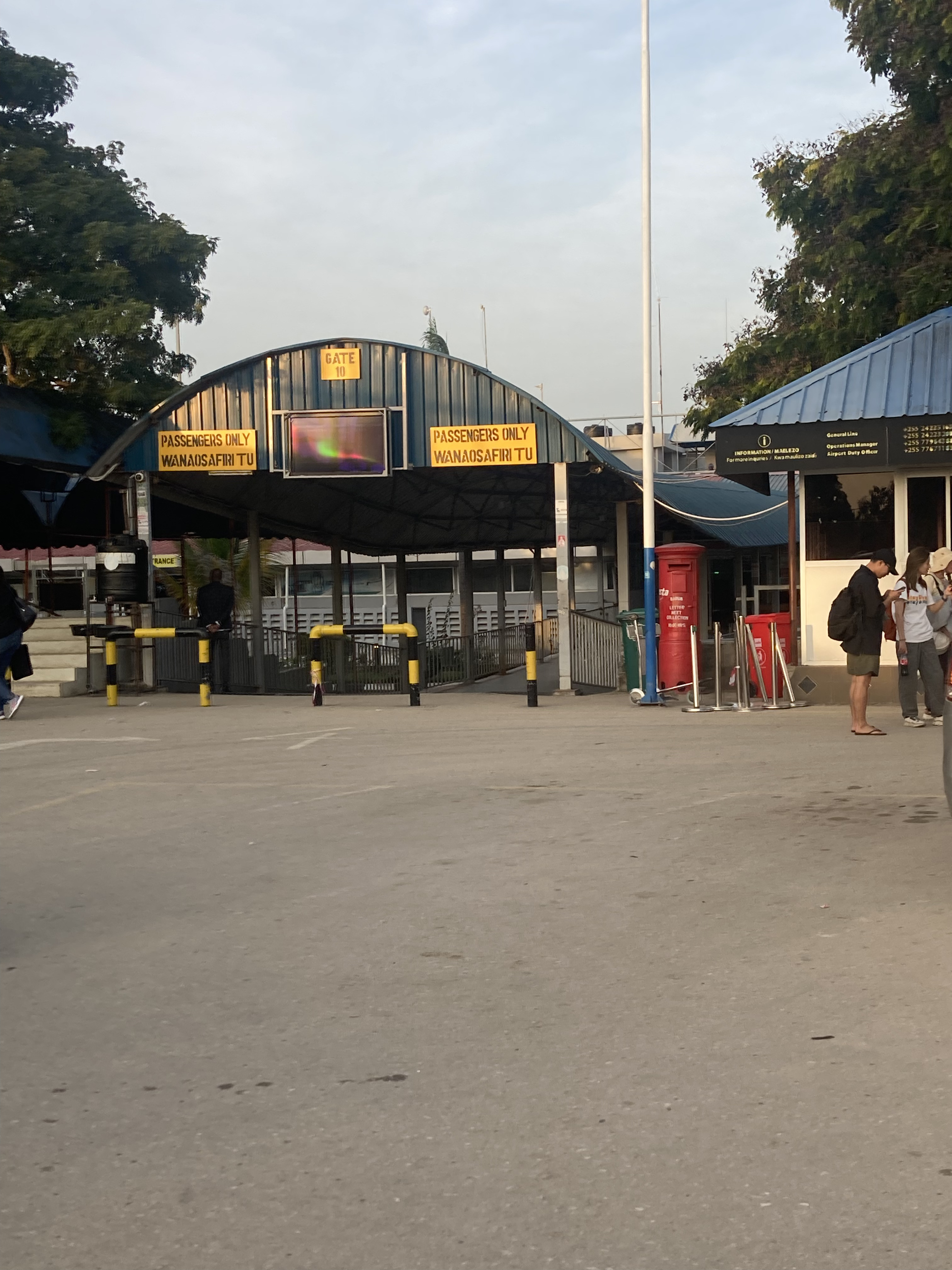Zanzibar ferry terminal during our island journey